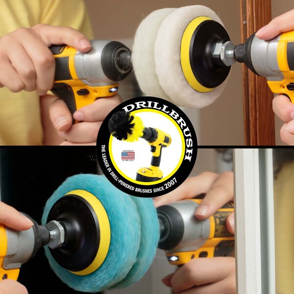 Cepillo de Taladro Drillbrush - Accesorios de Cocina - Almohadillas de Fregado - Limpiador de Ducha - Baño - P4-3WU-3V-QC-DB