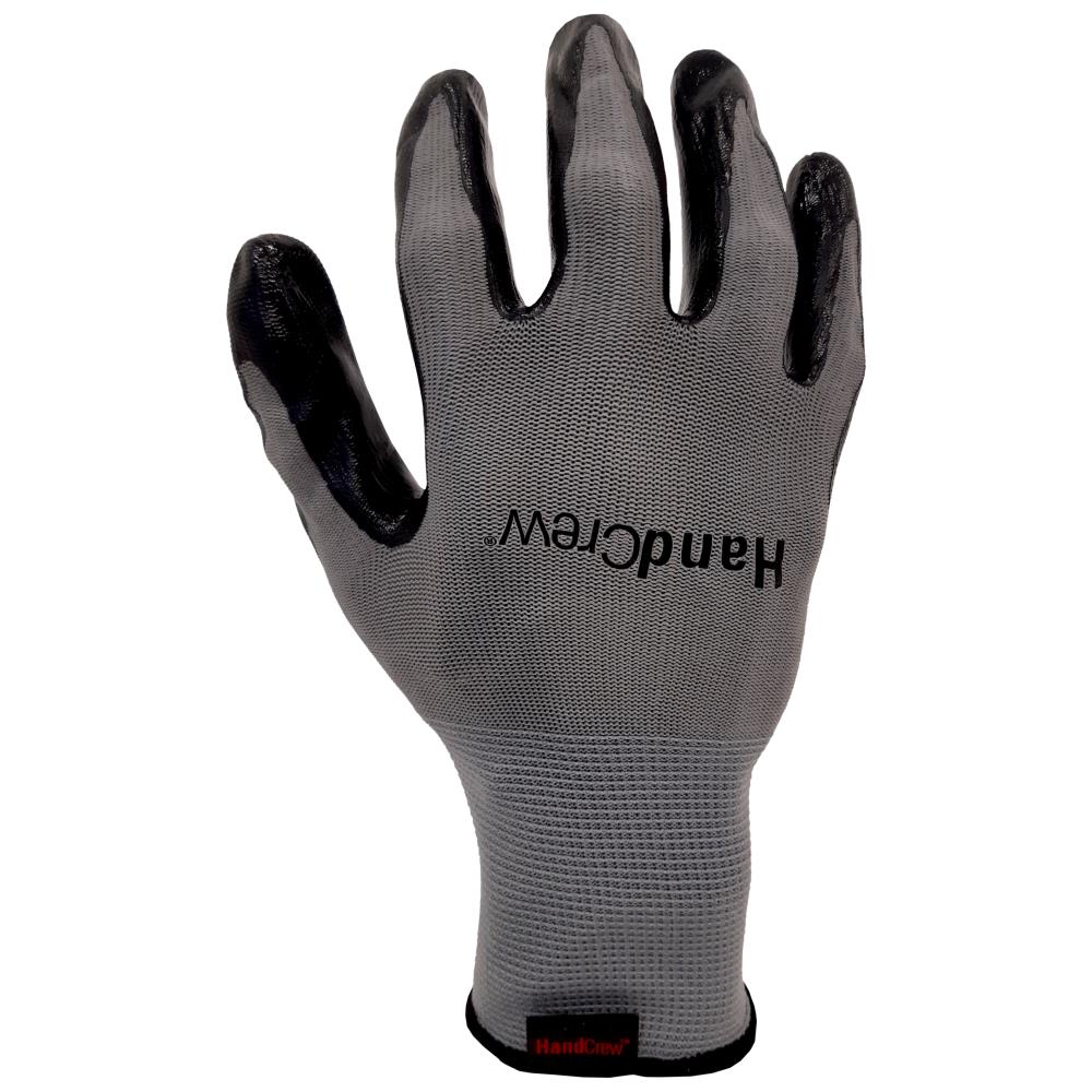Guantes de trabajo universales de nitrilo negro, talla única - 10 pares