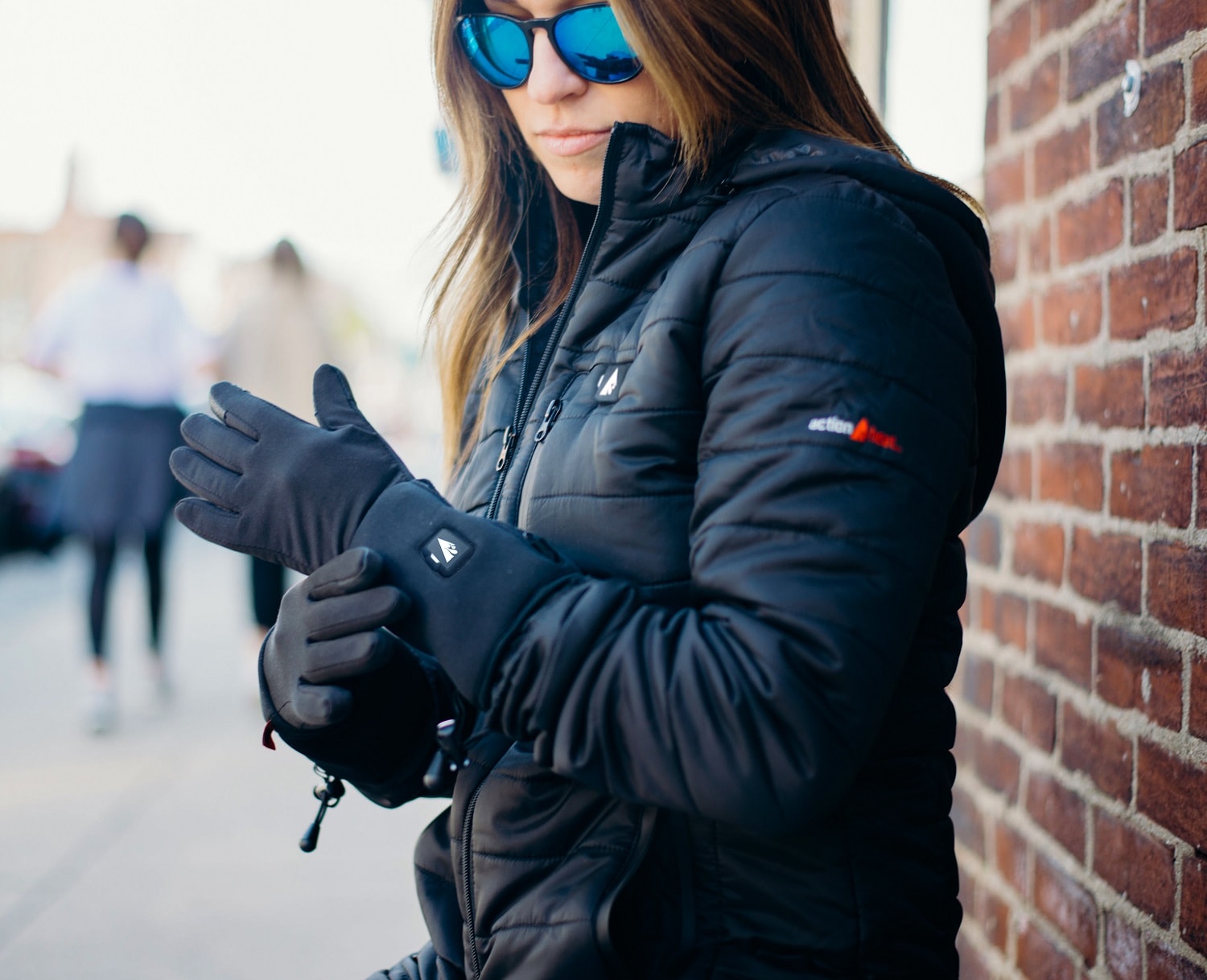 Guantes de clima frío de poliéster negro, tamaño Grande/Extra-Grande de ActionHeat