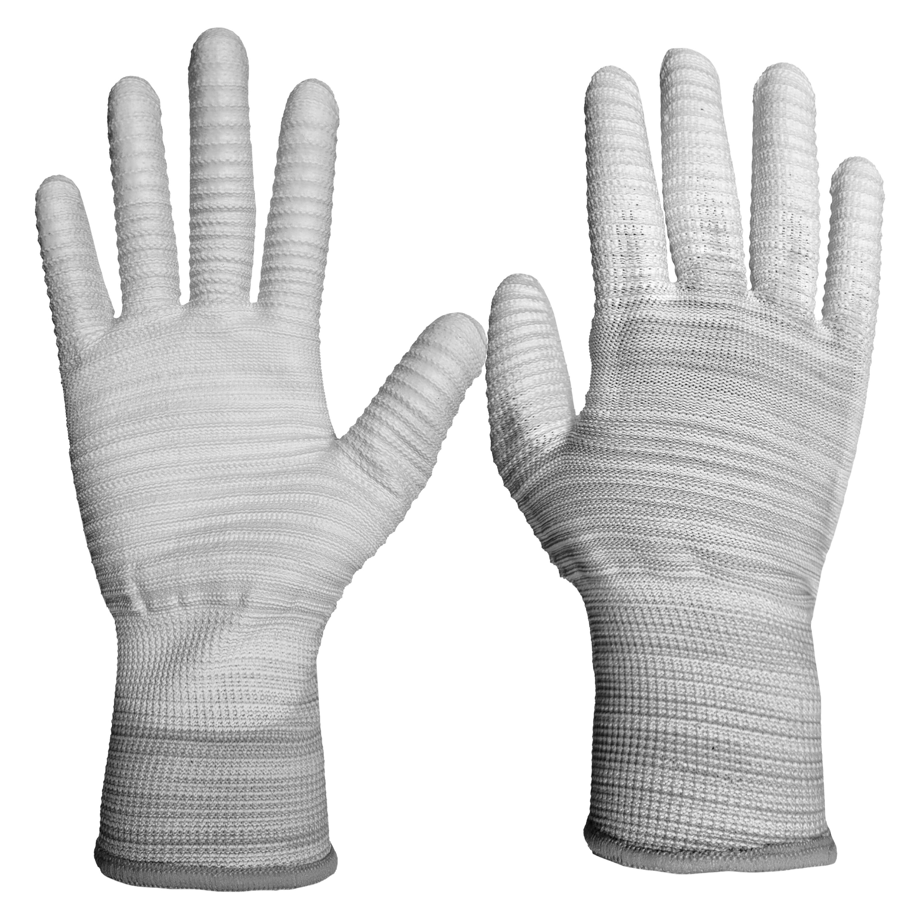 Guantes de construcción de poliuretano sumergido en poliéster medianos WomenWorx 3 pares USHG-3659M
