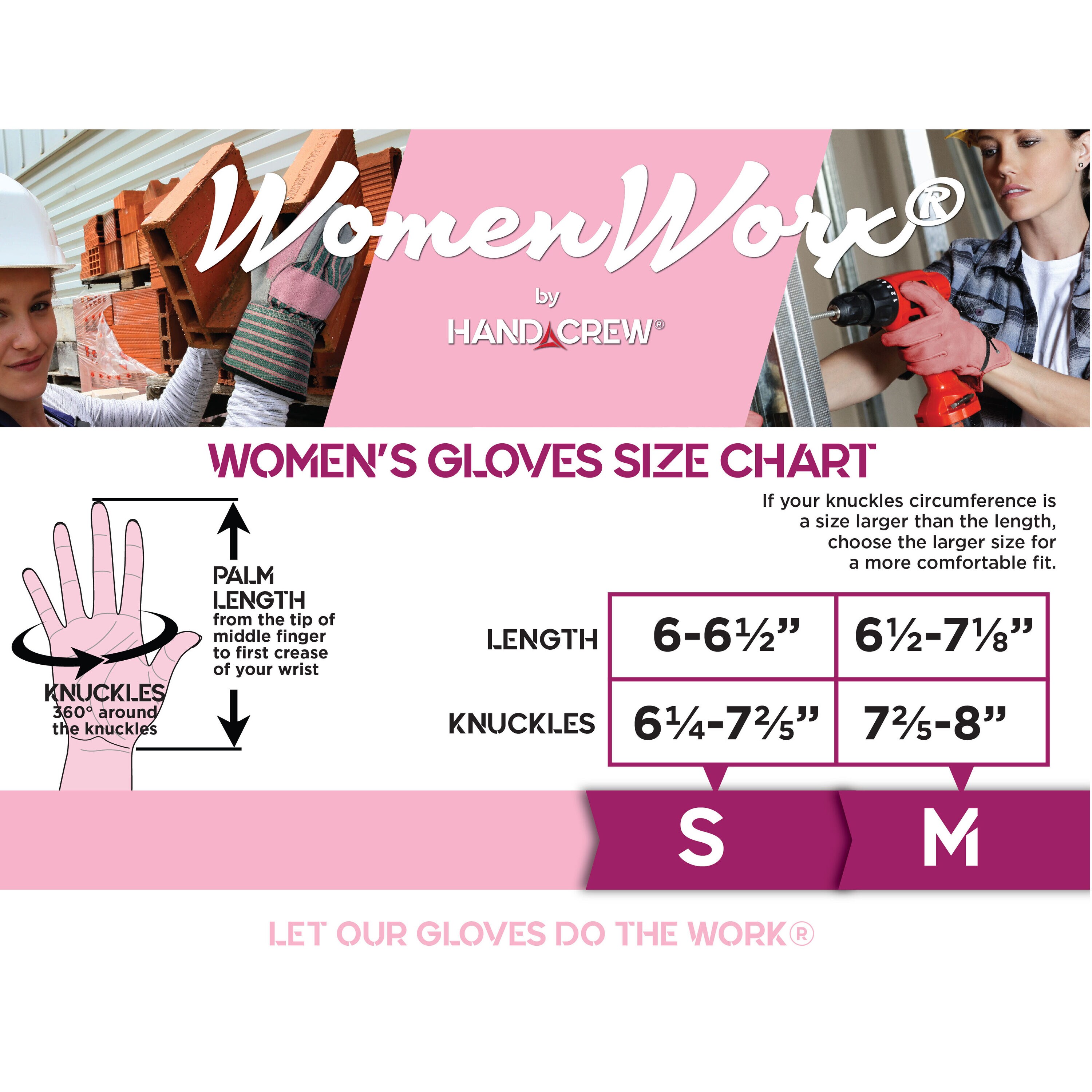 Guantes de construcción de poliuretano sumergido en poliéster medianos WomenWorx 3 pares USHG-3659M