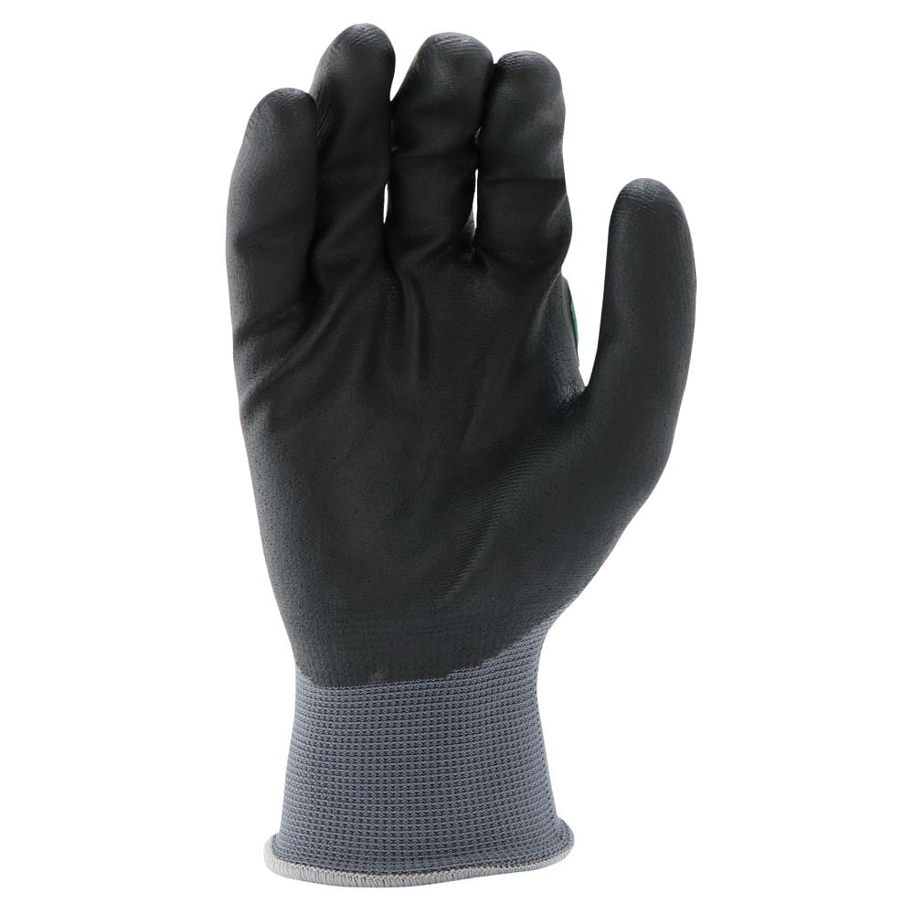 Guantes de jardinería de poliéster grandes y grises con recubrimiento de nitrilo - 1 par