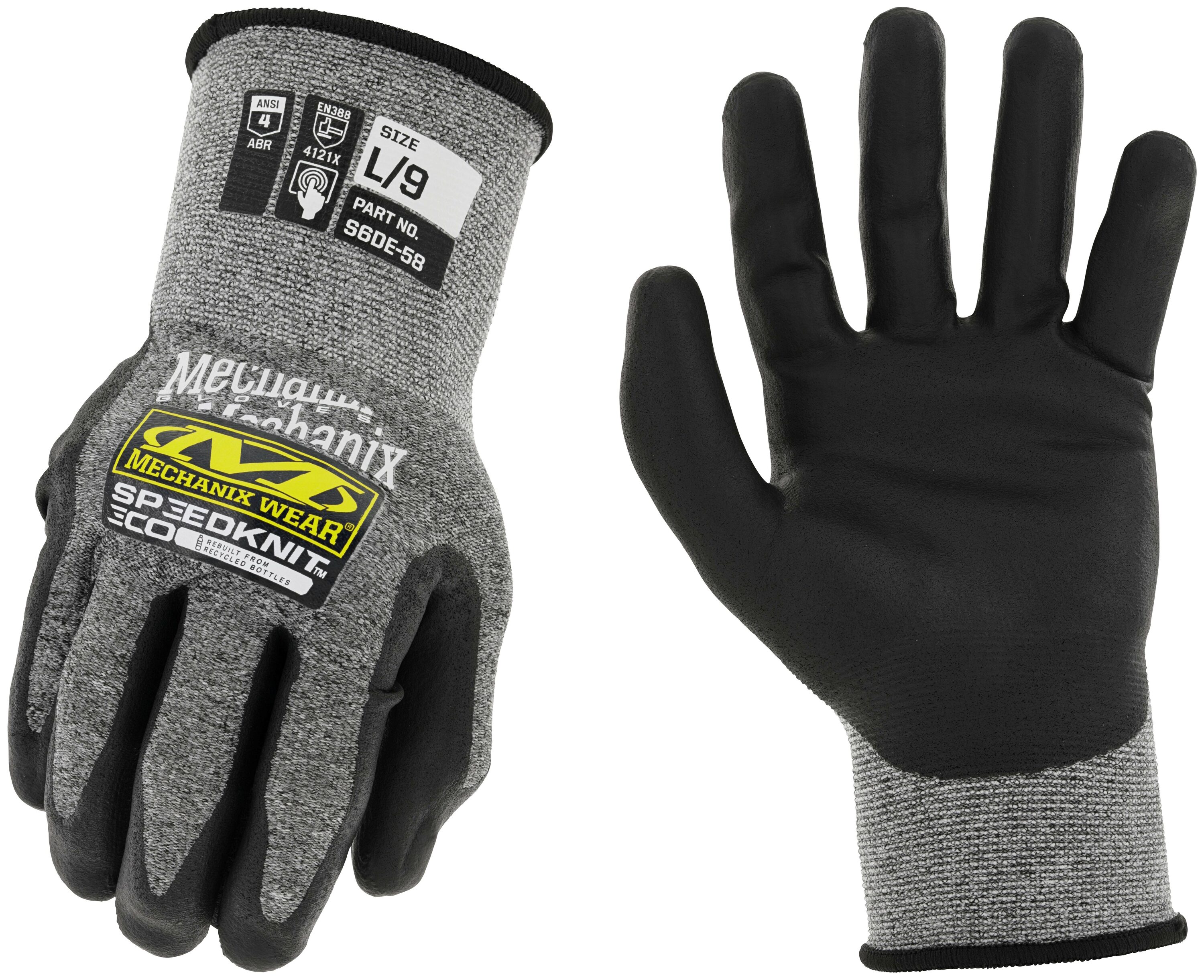 Guantes de Construcción Grises con Revestimiento de Nitrilo Talla Grande/X-grande MECHANIX WEAR 1 Par