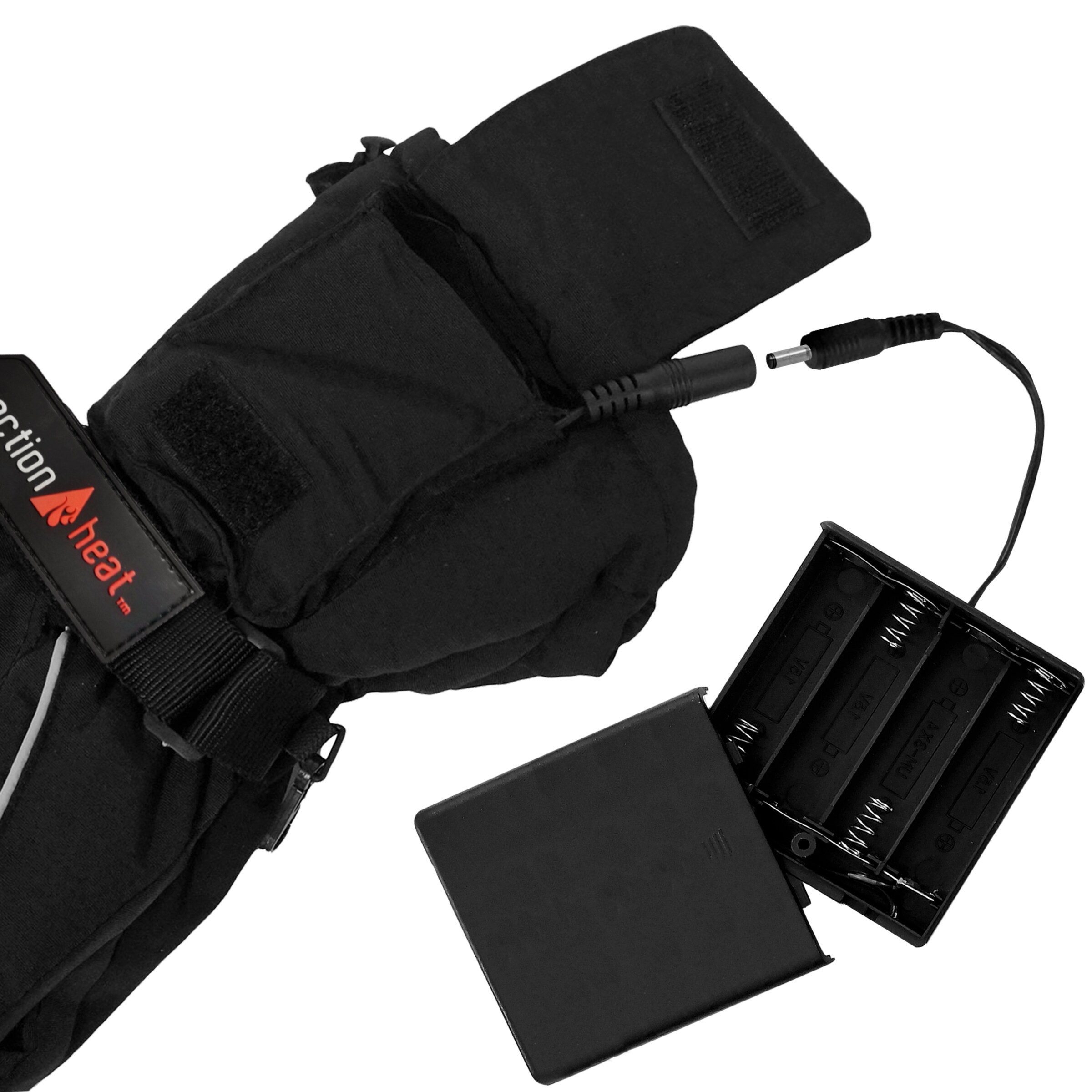 Guantes de clima frío de poliéster negro de talla única de ActionHeat