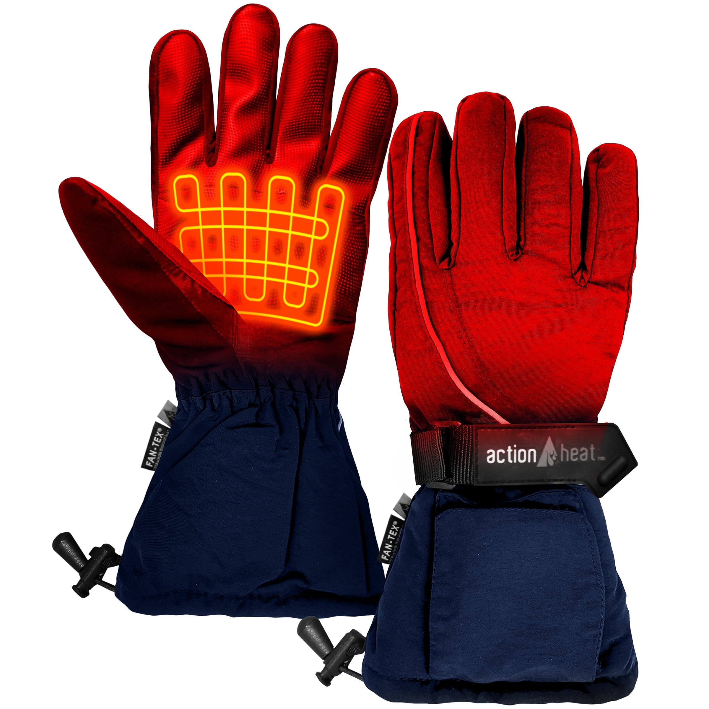 Guantes para clima frío de poliéster azul con talla única - ActionHeat