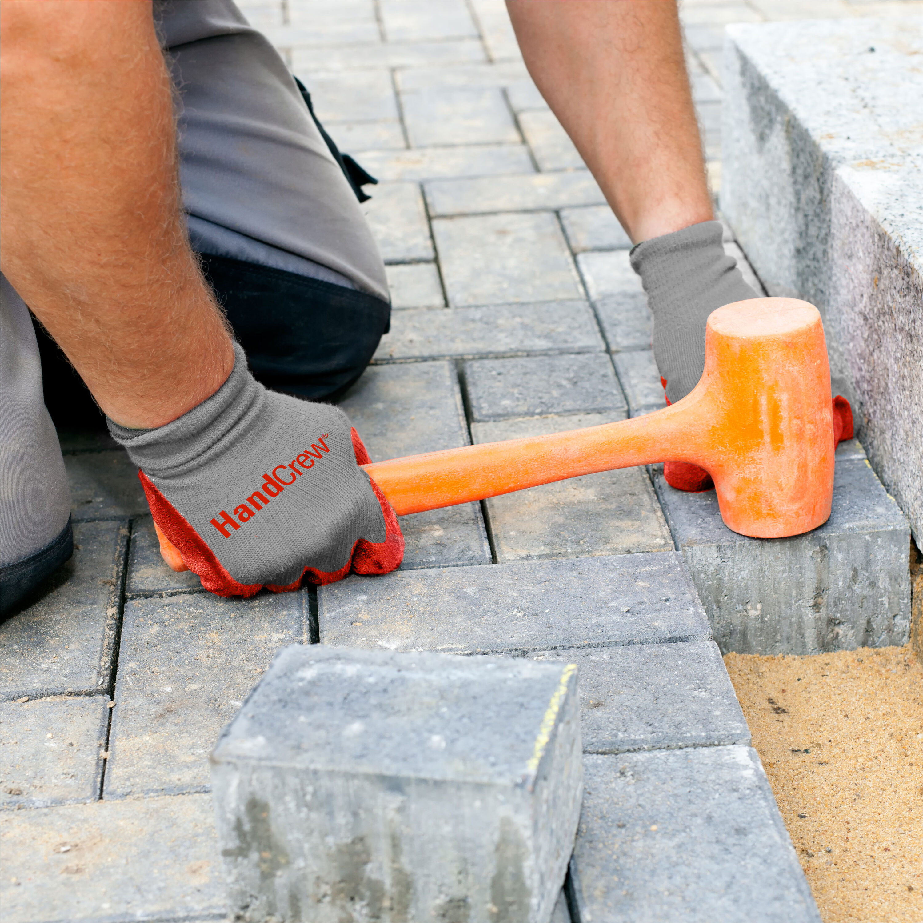 Guantes de construcción de látex rojo sumergidos en látex, talla única, 6 pares
