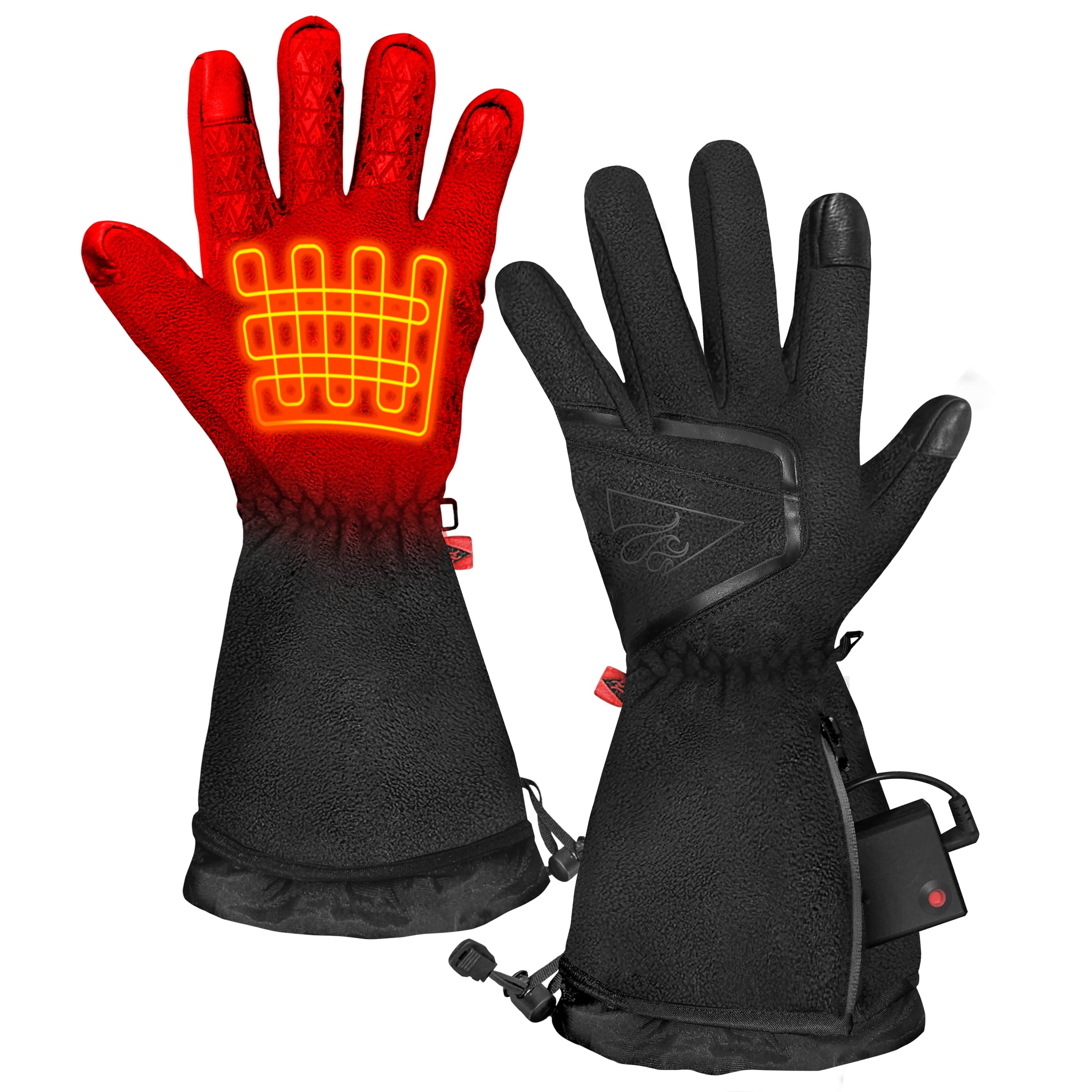 Guantes de clima frío de poliéster negro grandes y extra grandes ActionHeat