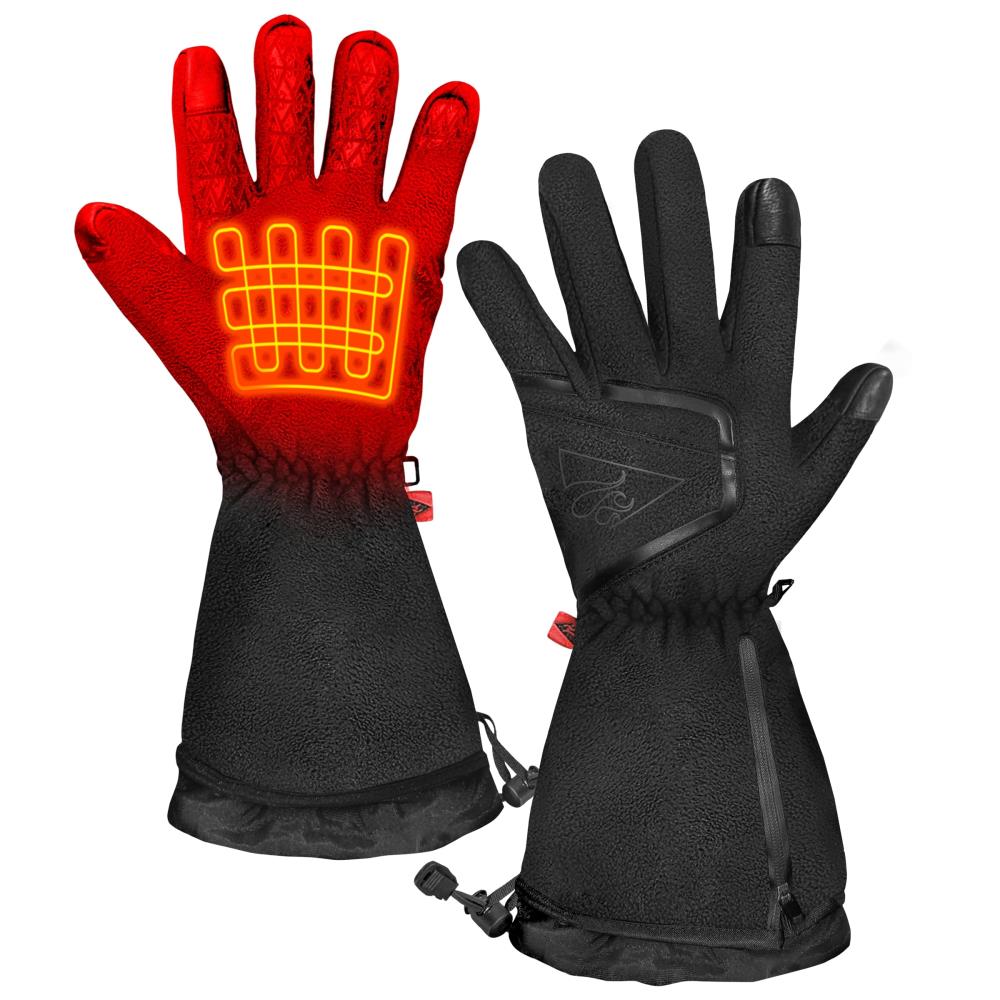 Guantes de clima frío de poliéster negro grandes y extra grandes ActionHeat