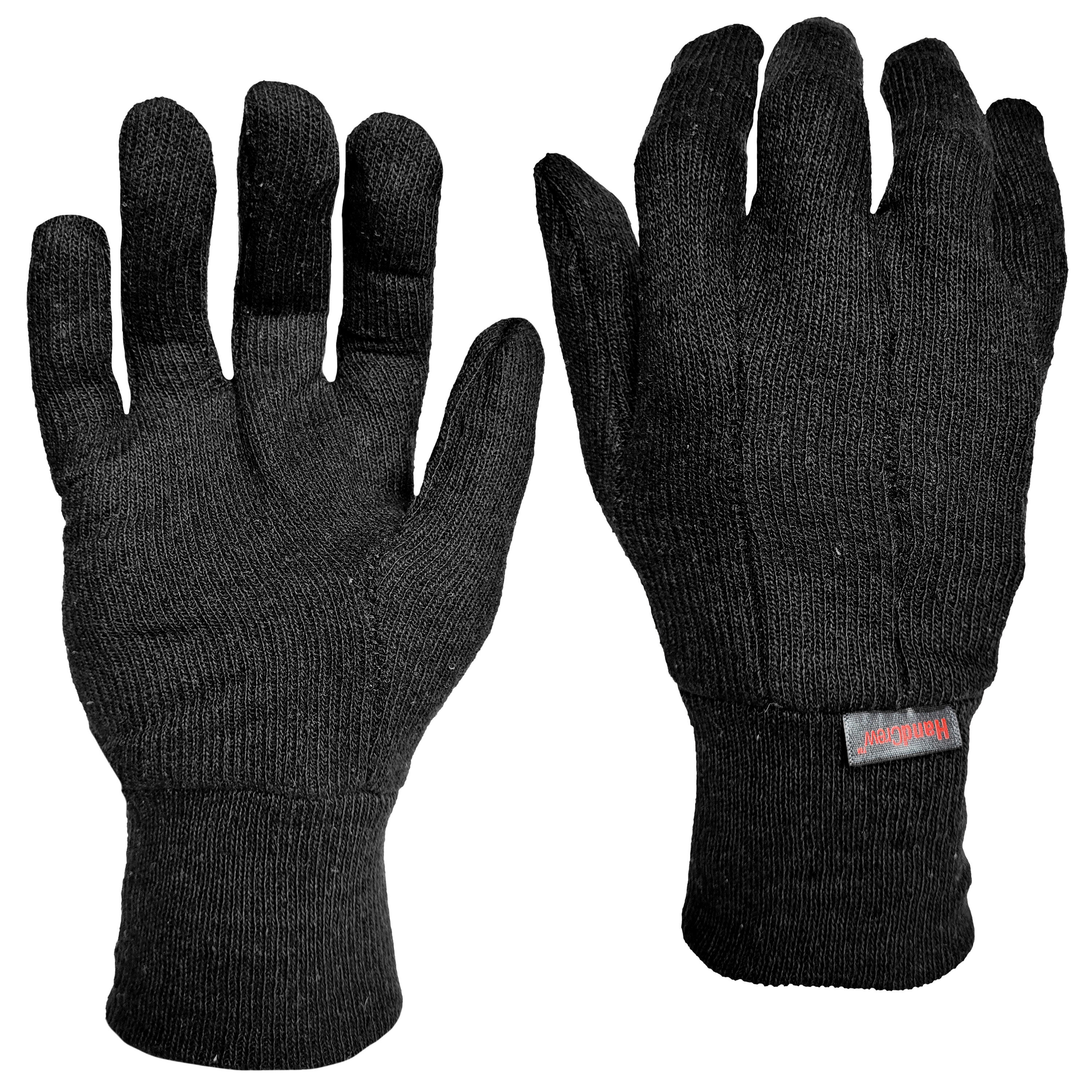 Guantes de construcción de poliéster/algodón negros, talla única, 8 pares