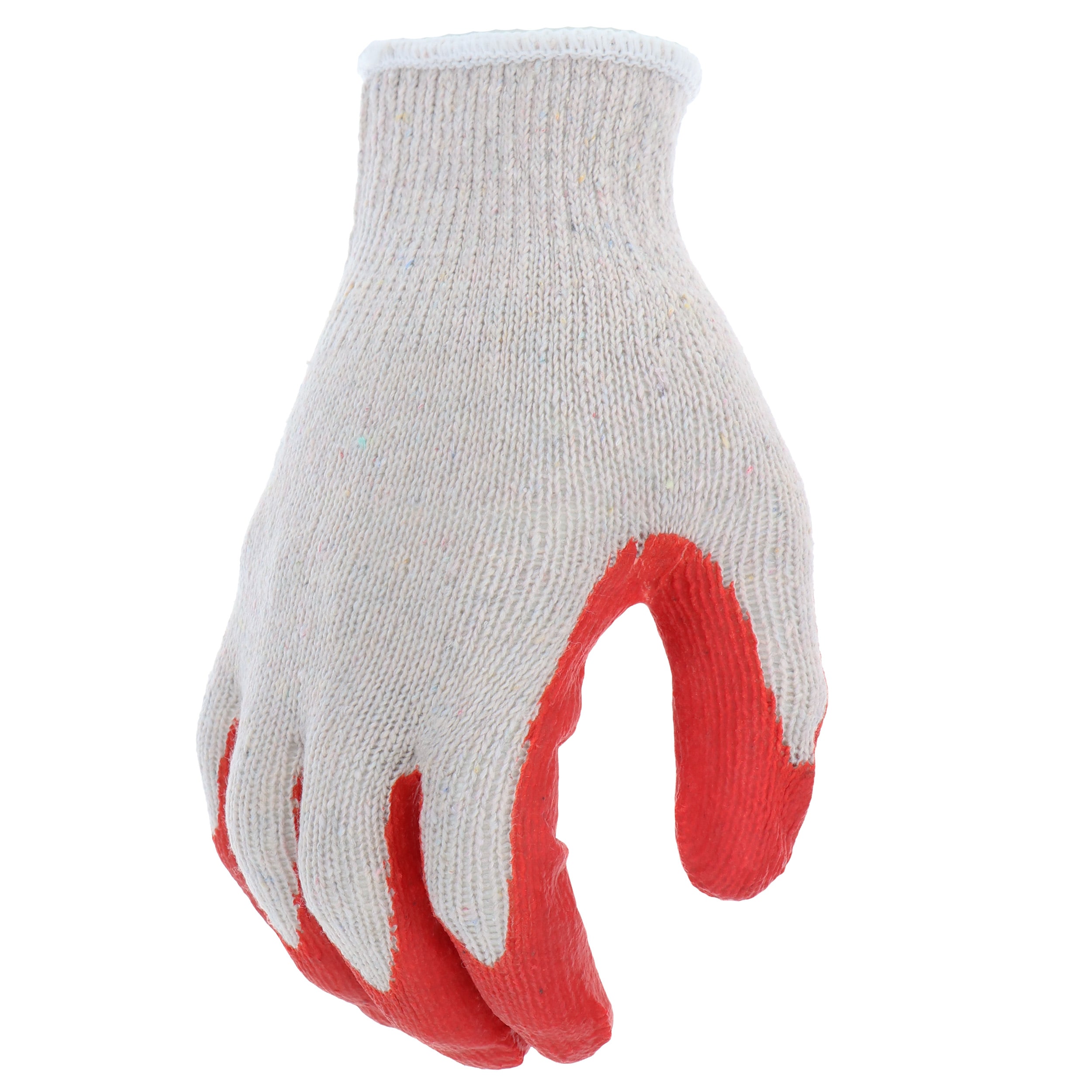 Guantes Boss de látex grande con revestimiento de poliéster/algodón, 6 pares B32114-L6P
