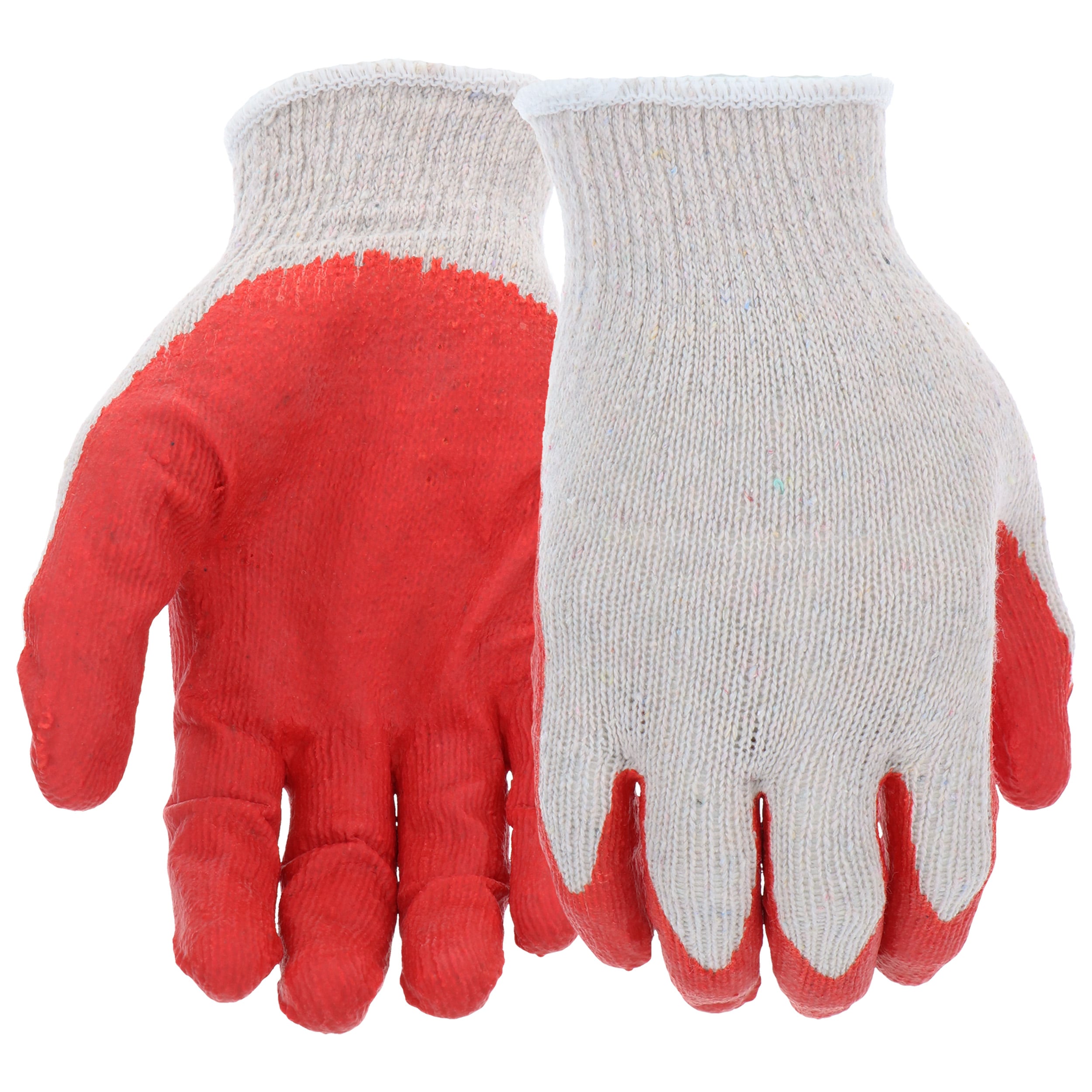 Guantes Boss de látex grande con revestimiento de poliéster/algodón, 6 pares B32114-L6P