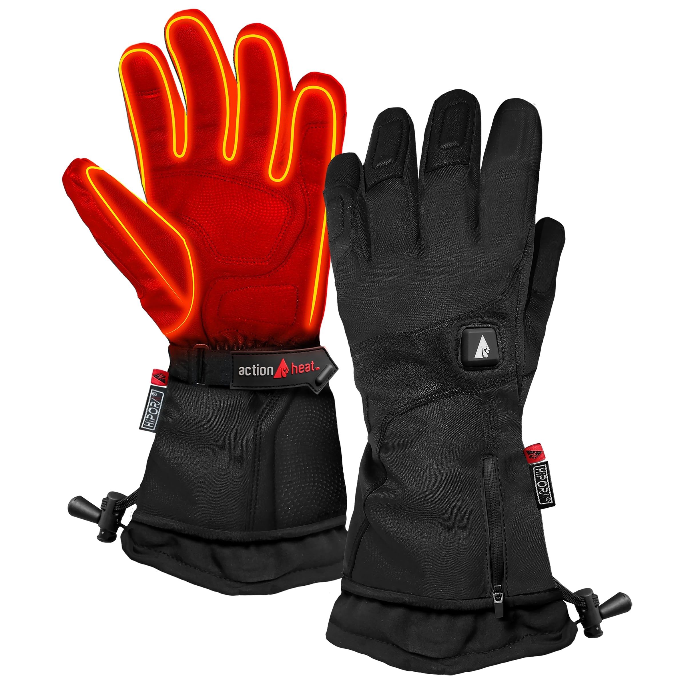 Guantes para clima frío de poliéster negro extra grande ActionHeat AH-SG-5V-1-BM-XL