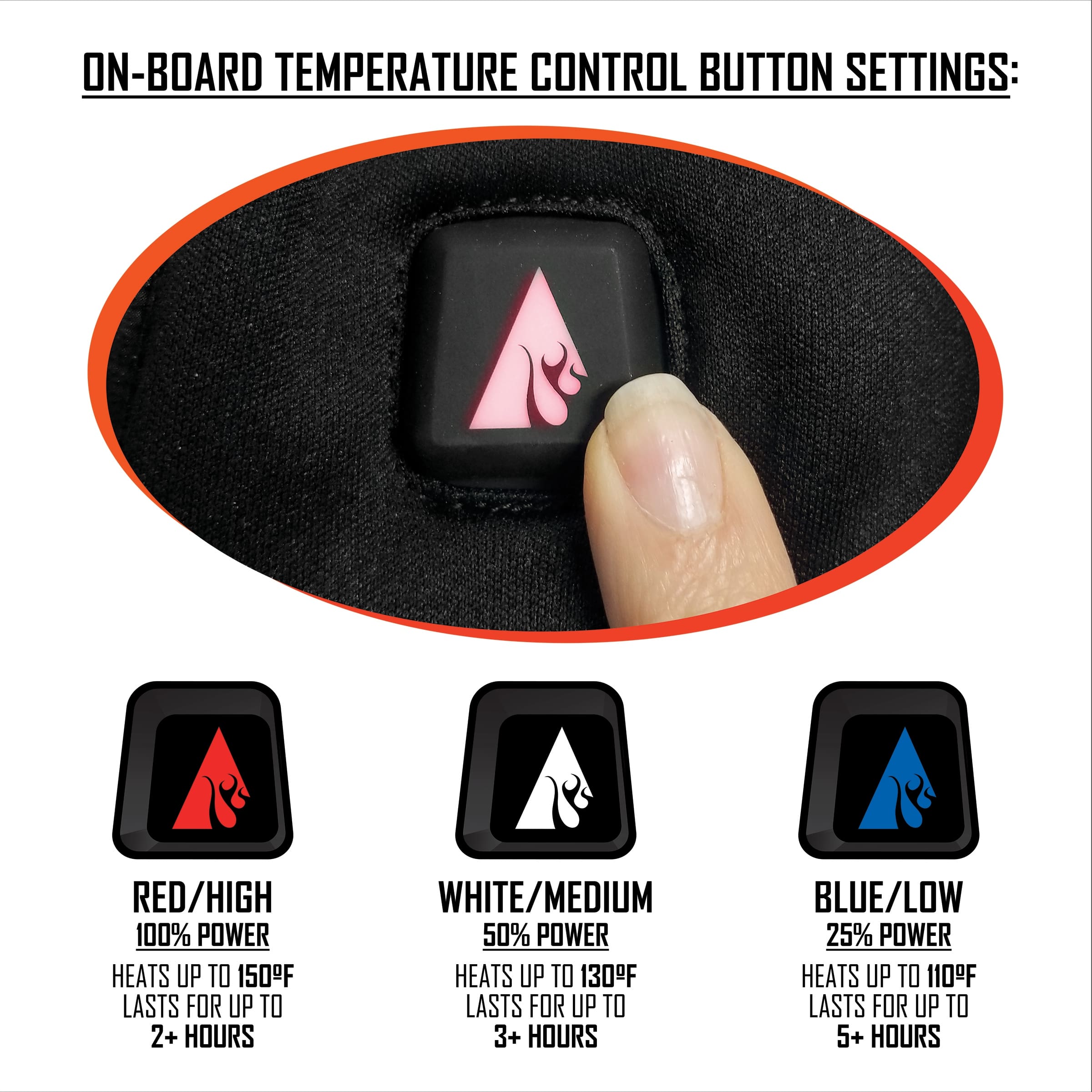 Guantes para clima frío de poliéster negro extra grande ActionHeat AH-SG-5V-1-BM-XL