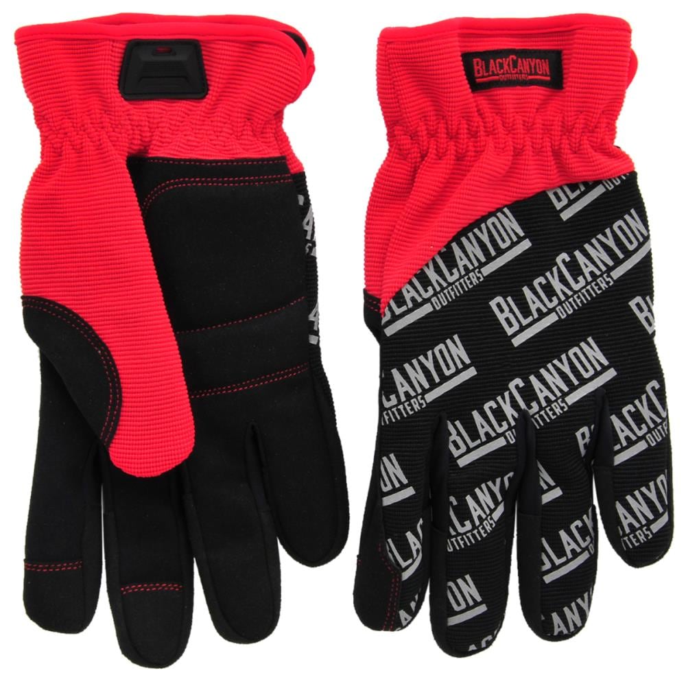 BlackCanyon Outfitters Gran par de guantes negros de piel sintética -Pares BHG624L