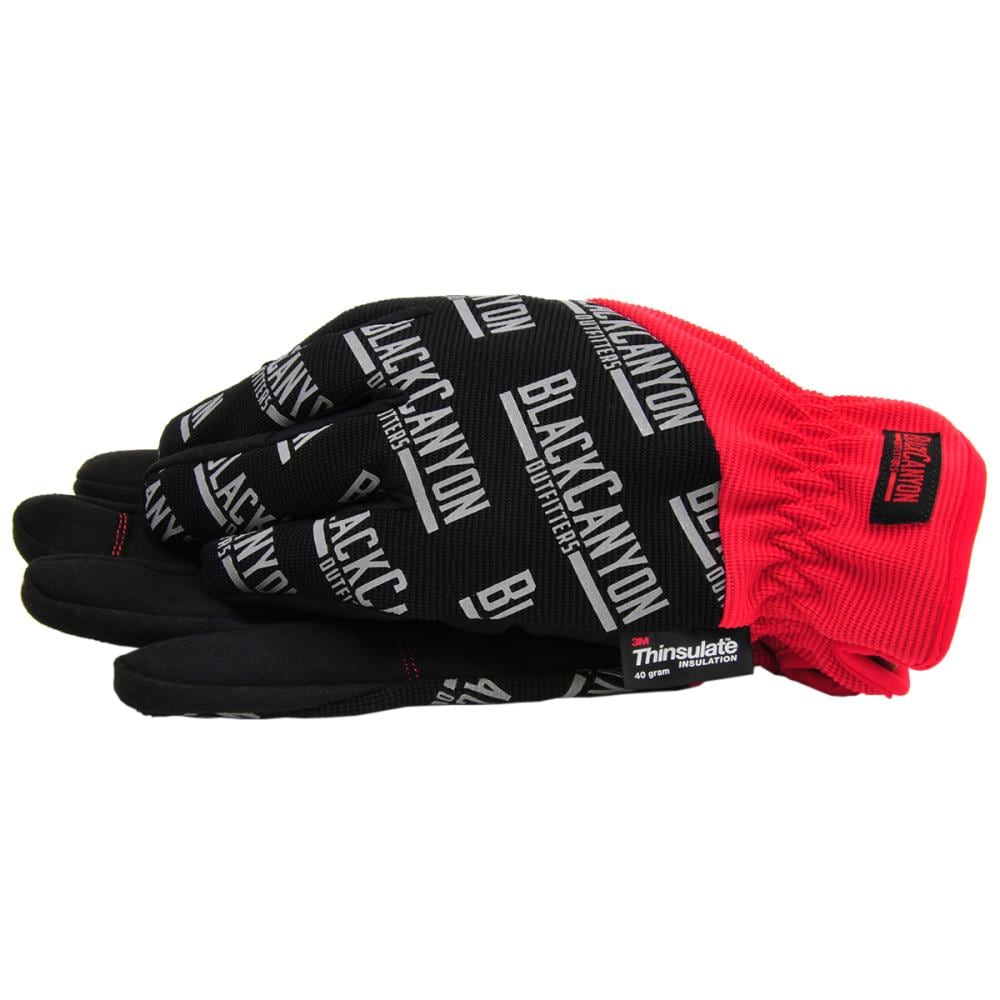 BlackCanyon Outfitters Gran par de guantes negros de piel sintética -Pares BHG624L