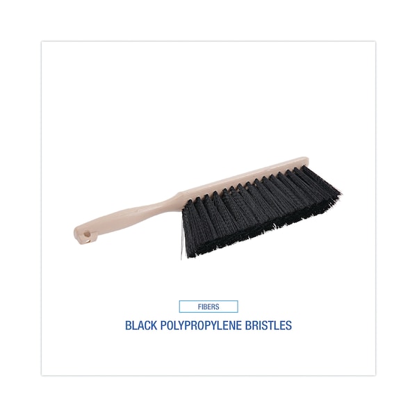 Cepillos para limpieza Boardwalk, mango de 3.5 pulgadas de largo, cerdas de 4.5 pulgadas de largo, color negro, plástico - BWK5308