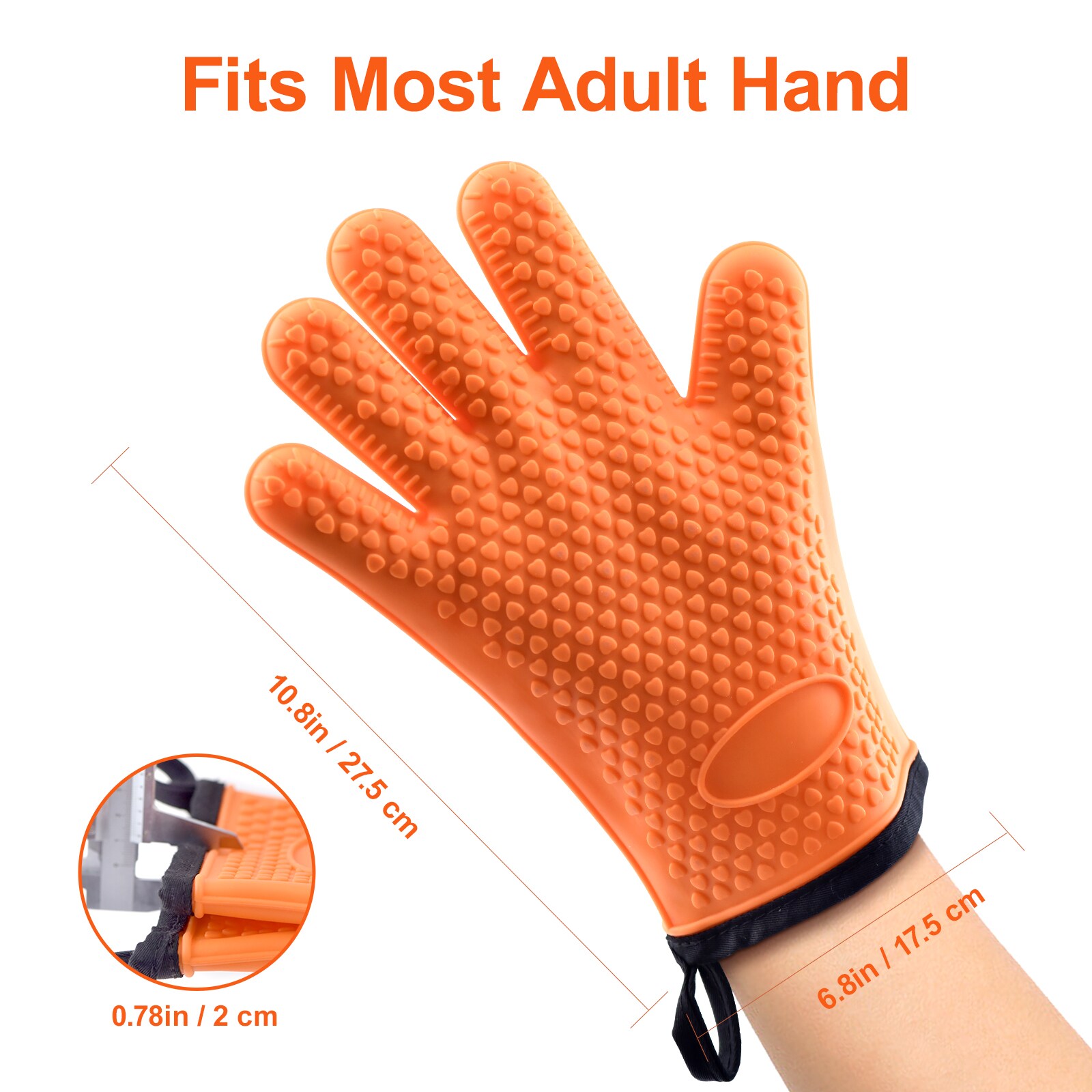 Guantes para asar VEVOR de algodón naranja grande SKST11X8GJ14R06ZKV0