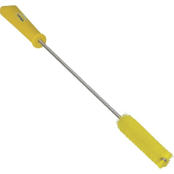 Cepillo para tubo y válvula Vikan 3/4", mediano, con mango de 14 pulgadas y cerdas de 5 57/64 pulgadas, color amarillo - 53766