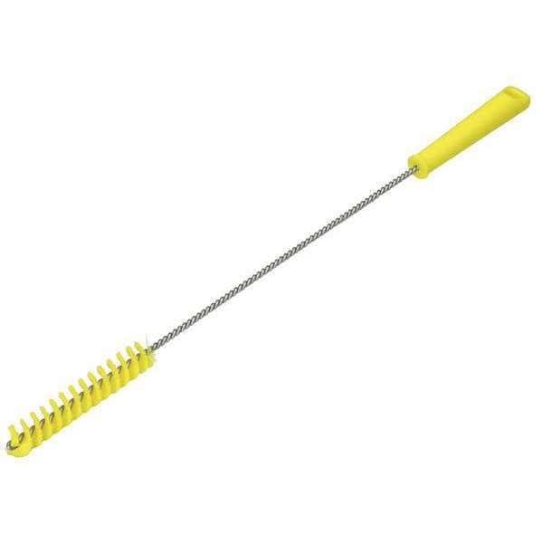 Cepillo para tubo y válvula Vikan 3/4", mediano, con mango de 14 pulgadas y cerdas de 5 57/64 pulgadas, color amarillo - 53766