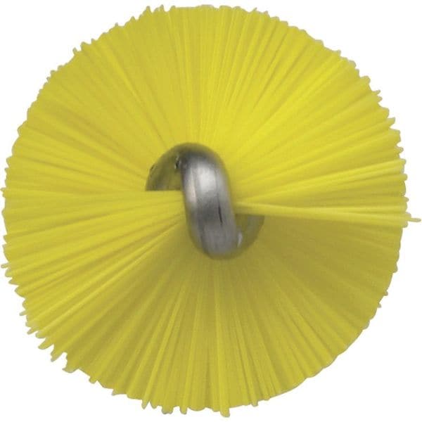 Cepillo para tubo y válvula Vikan 3/4", mediano, con mango de 14 pulgadas y cerdas de 5 57/64 pulgadas, color amarillo - 53766