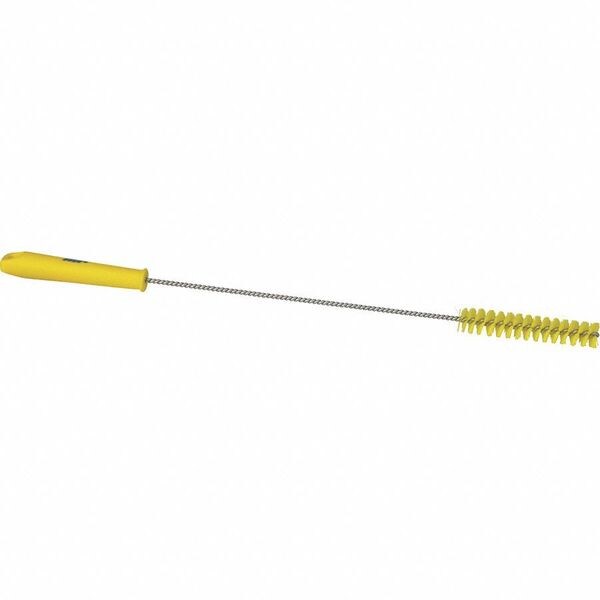 Cepillo para tubo y válvula Vikan 3/4", mediano, con mango de 14 pulgadas y cerdas de 5 57/64 pulgadas, color amarillo - 53766