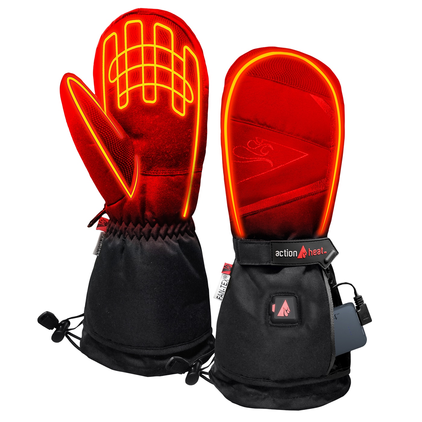 Guantes para clima frío de poliéster negro ActionHeat Large/X-large AH-MIT-5V-M-L-XL