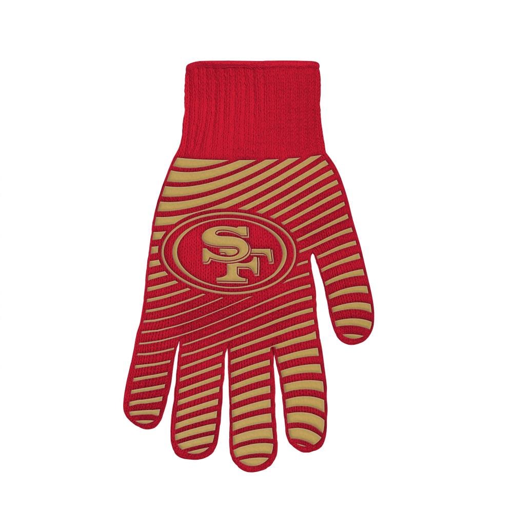 Guantes para asar de algodón rojo, talla única, de The Sports Vault BGNFL2801