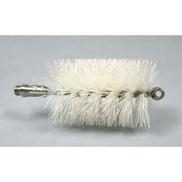 Cepillo para tubos y cañerías Tough Guy, mango de 3 1/2 pulgadas de largo, cepillo de 4 1/2 pulgadas de largo, color blanco, acero inoxidable, 7 pulgadas de largo en total - 2KVE8