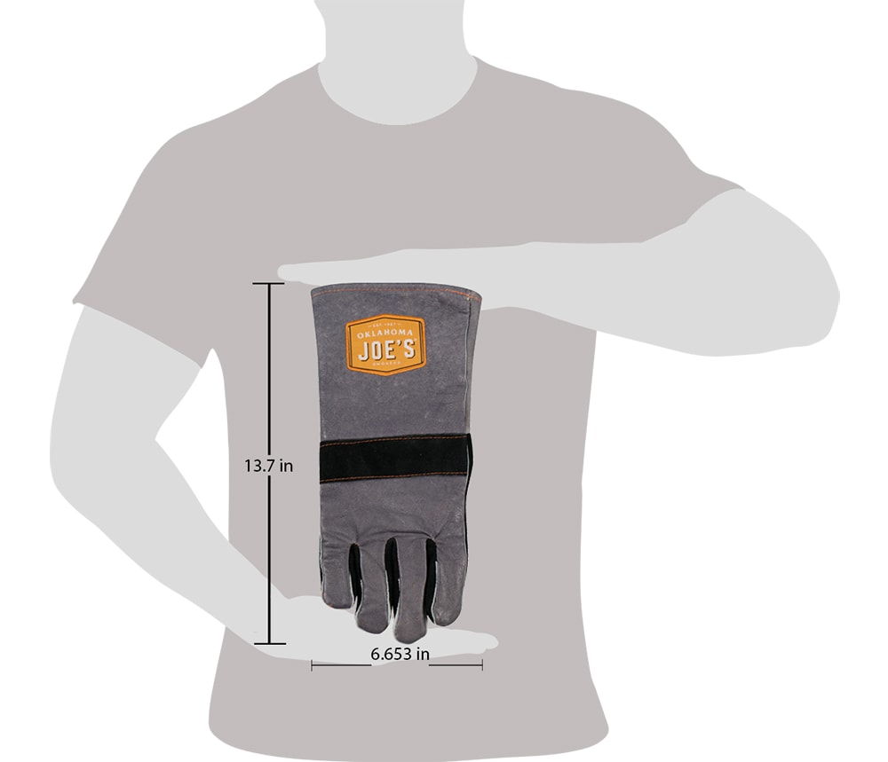 Guantes para asar de cuero gris Oklahoma Joe's One size fits most 3339484R06