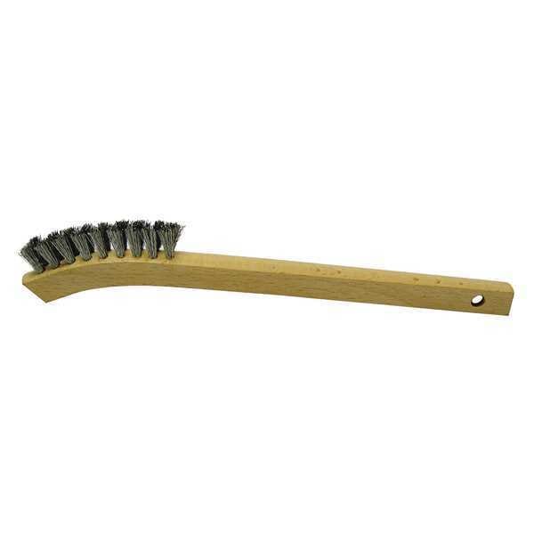Cepillo de alambre para rascar a mano Weiler Small Crimped Aluminum Wood Block 2x9 filas - 44251
