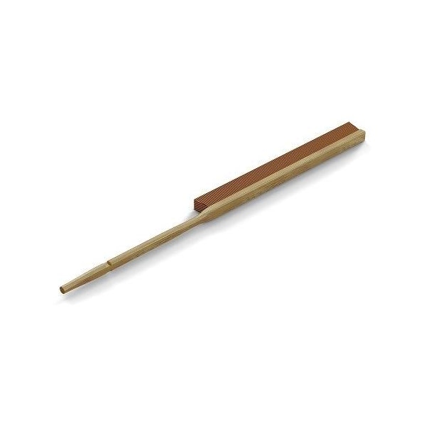 Piedra de madera de 51 pulgadas con cepillo de fibra natural - WS-TL-NFB-M