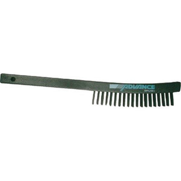 Cepillo para raspar con mango curvo de Advance Brush, 3X19 filas de alambre de acero CS - 410-85012