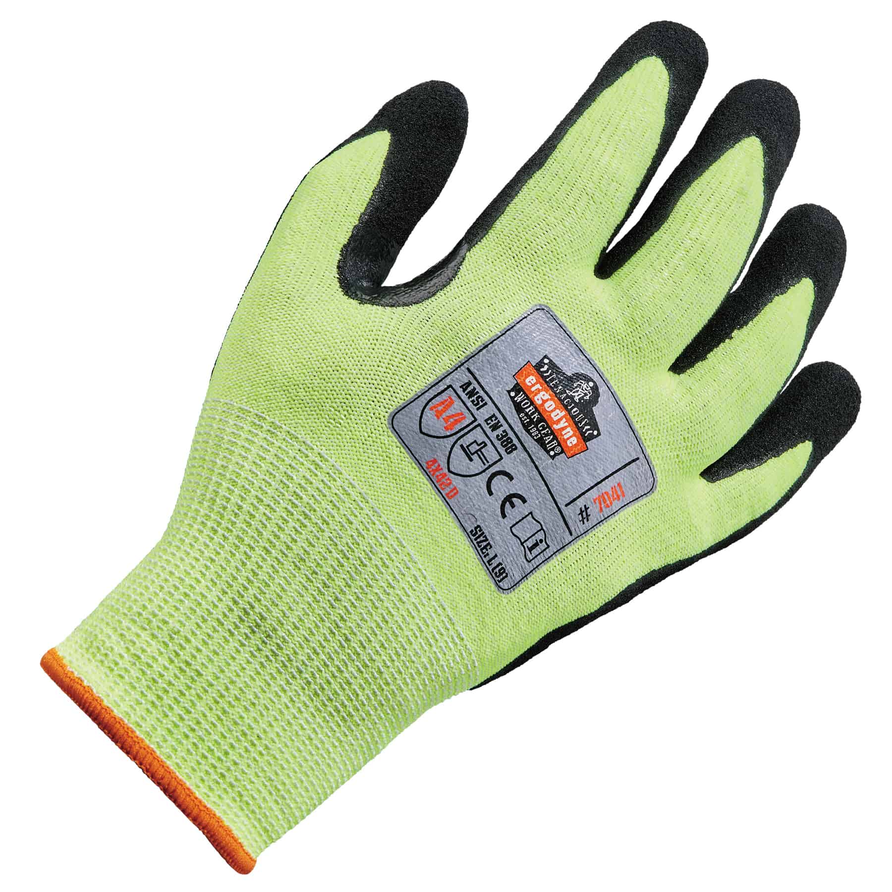 Ergodyne Guantes de Nitrilo Verde Pequeños 144 pares con recubrimiento de Nitrilo 17822