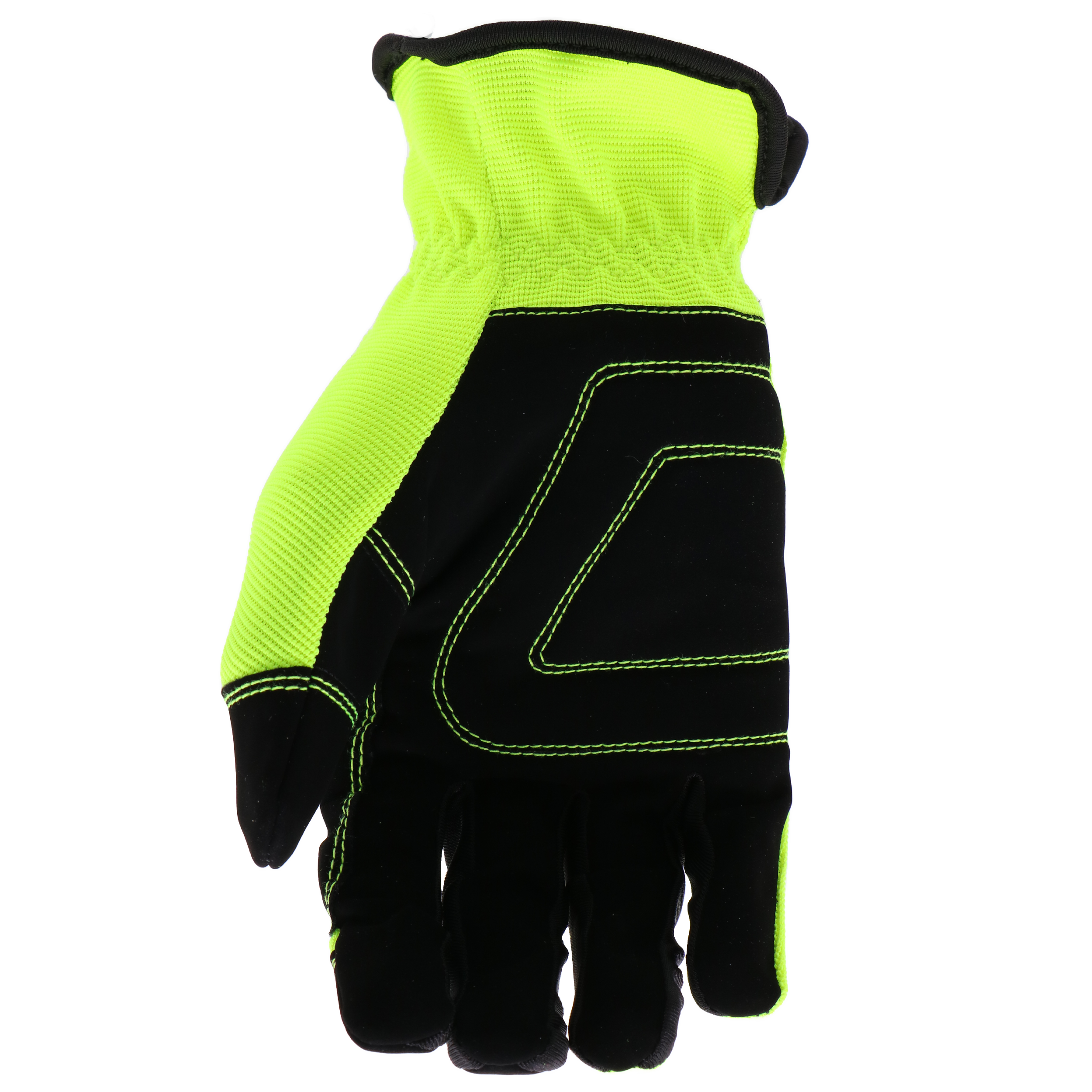 Guantes de construcción de piel sintética amarilla mediana Boss 1 par B52121-M