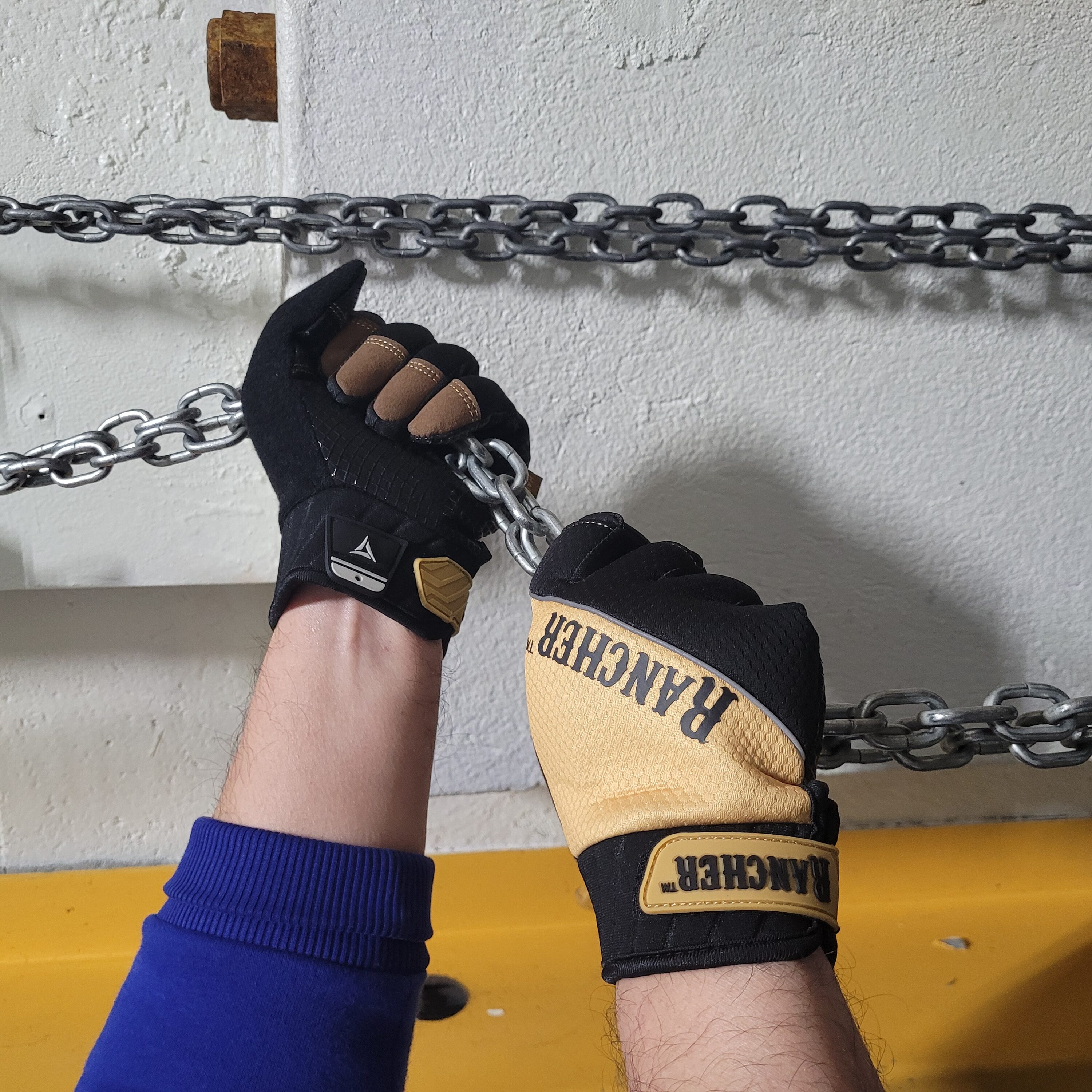 Guantes HandCrew de piel sintética amarilla mediana 1 par USHG-2040M