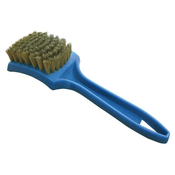 Cepillo para limpieza de llantas Tough Guy, mango de 5 1/2 pulgadas de largo, color beige, de polipropileno, 9 1/2 pulgadas de largo en total - 1VAK5