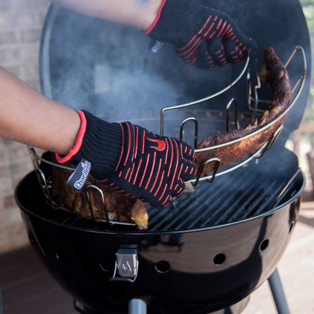Guantes para asar Charbroil de algodón negro, talla única, 1 par 6284595