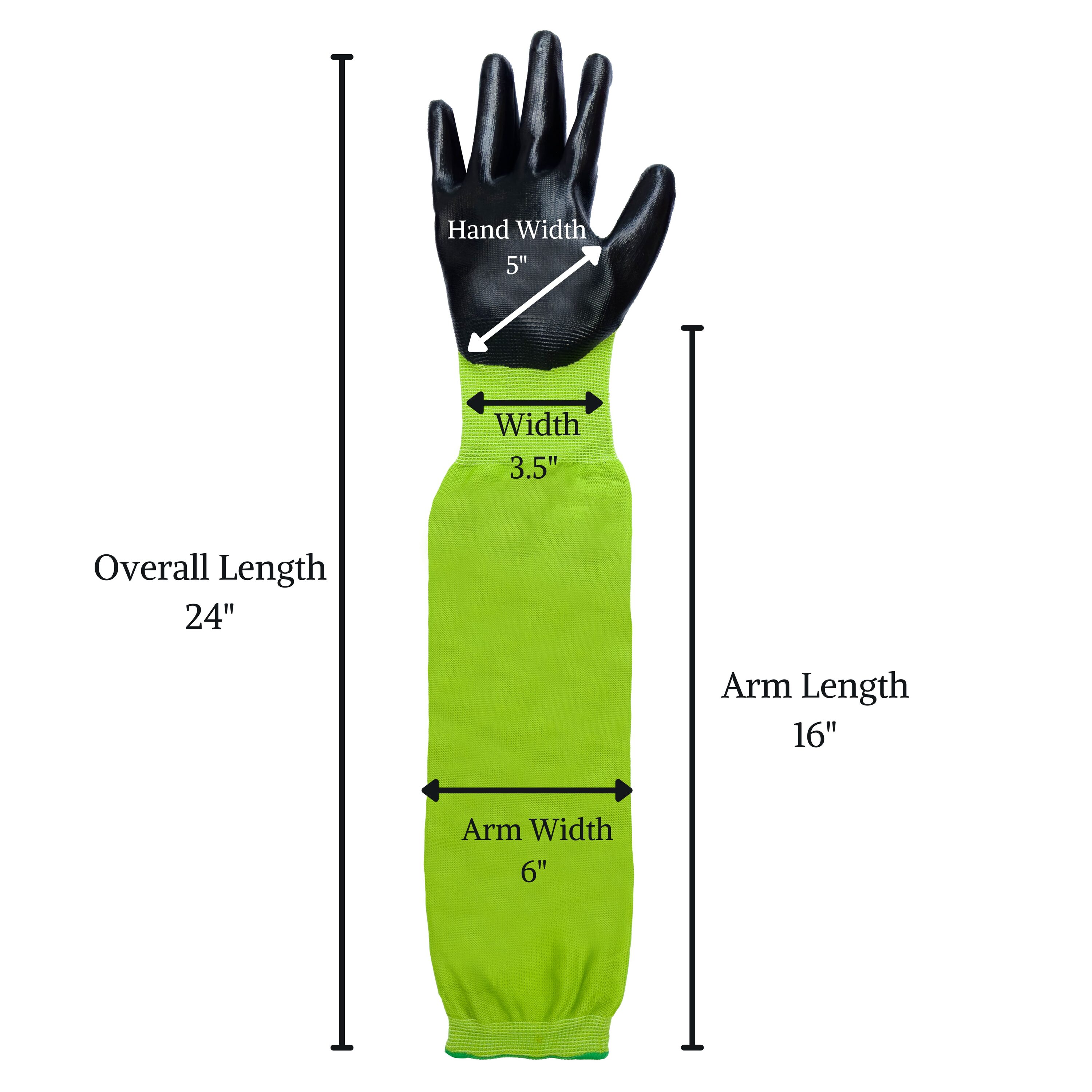 Guantes para jardinería CHARGUY Nitrilo verde, tamaño único, Nitrilo/Poliéster recubierto, ideal para la mayoría, talla 7