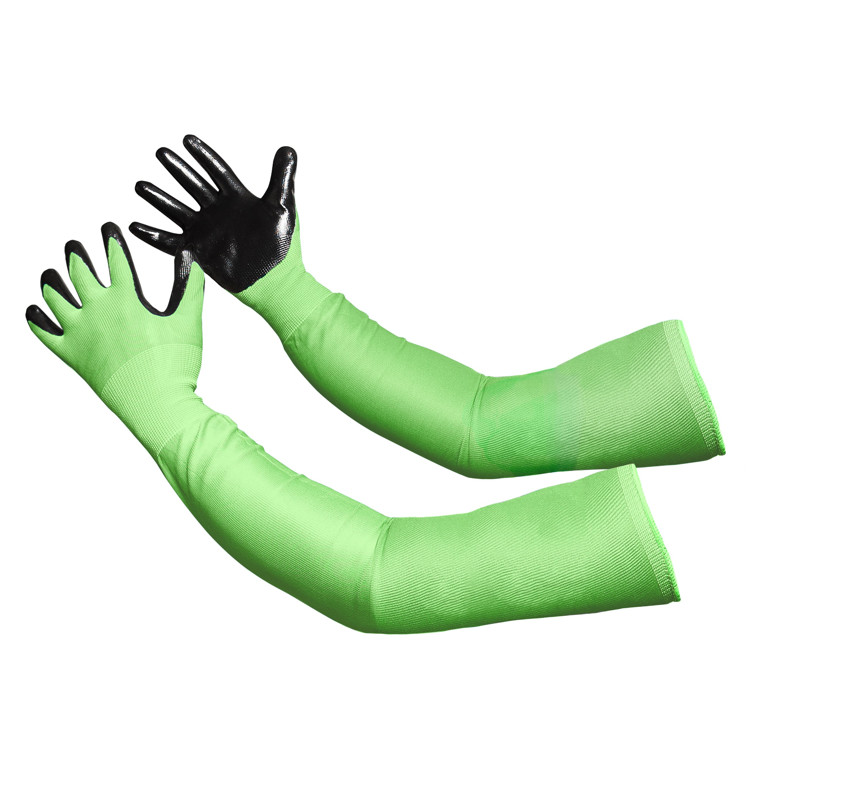 Guantes para jardinería CHARGUY Nitrilo verde, tamaño único, Nitrilo/Poliéster recubierto, ideal para la mayoría, talla 7