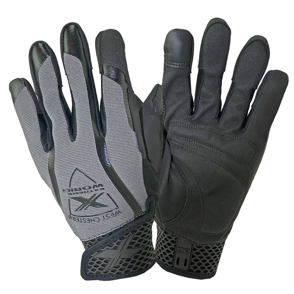 Guantes de reparación mecánica de poliéster gris West Chester X-grande 88201-XL