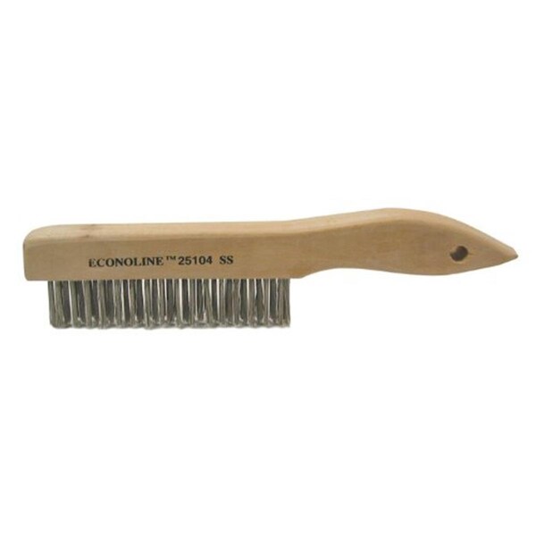 Cepillo de alambre manual de acero inoxidable Weiler 804-25104 con cerdas de 0.012 pulgadas - 804-25104
