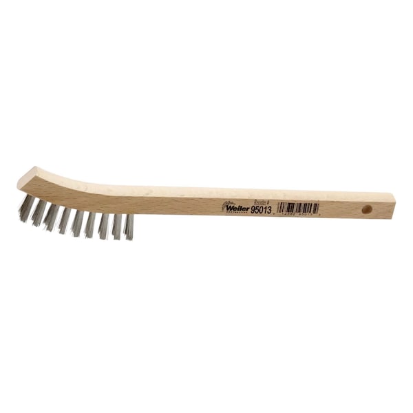 Cepillo de alambre pequeño de mano Weiler con cerdas de acero inoxidable y bloque de madera de 2x9 filas - 95013
