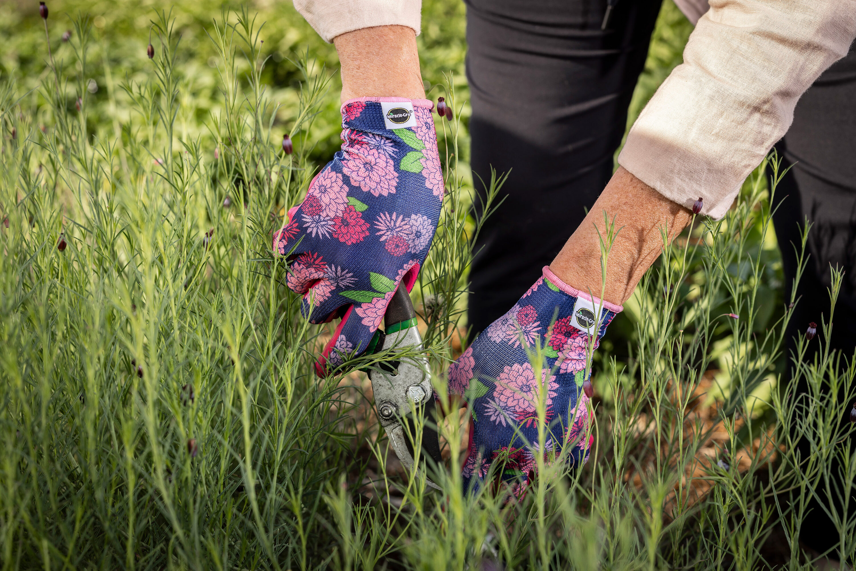 Guantes de Jardinería de Poliuretano sumergidos en Poli/Algodón de Talla Mediana/Grande Miracle-Gro 3 Pares MG37126/WML3P