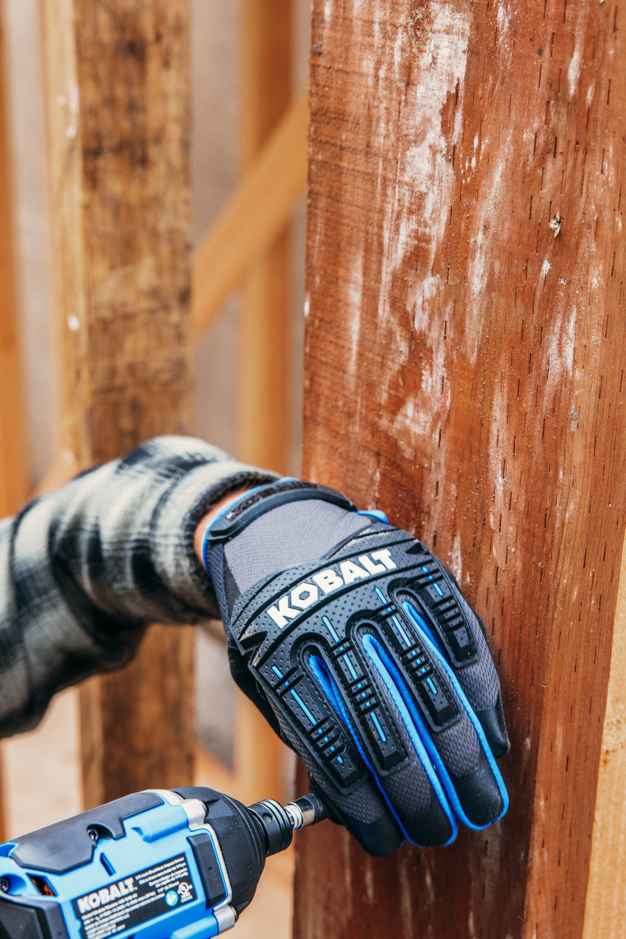 Kobalt Grandes Guantes de piel sintética negra 1 par 3832673