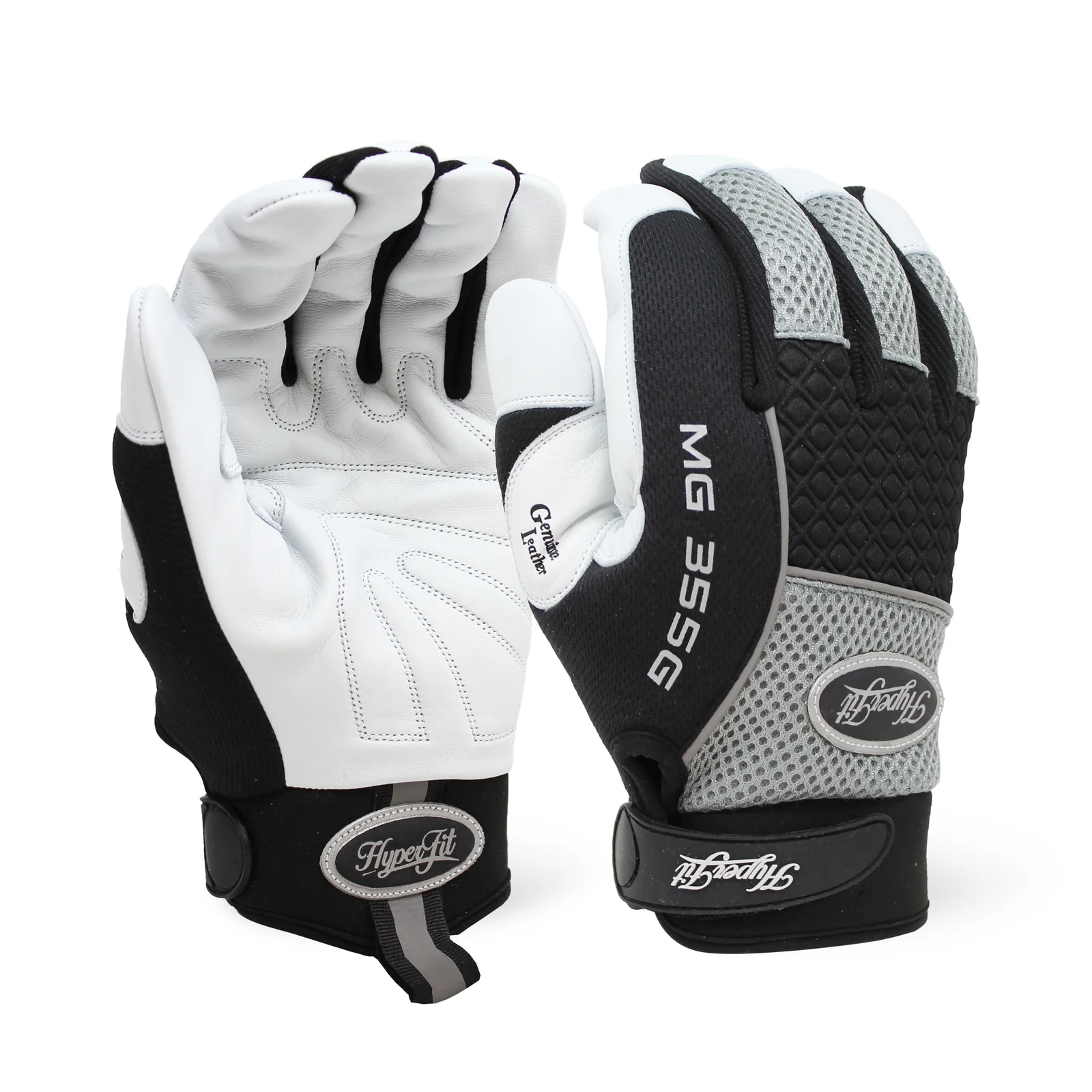 Guantes de cuero de cabra XX-Grande en gris para uso diario Hyper-Fit MG350G (2XL)