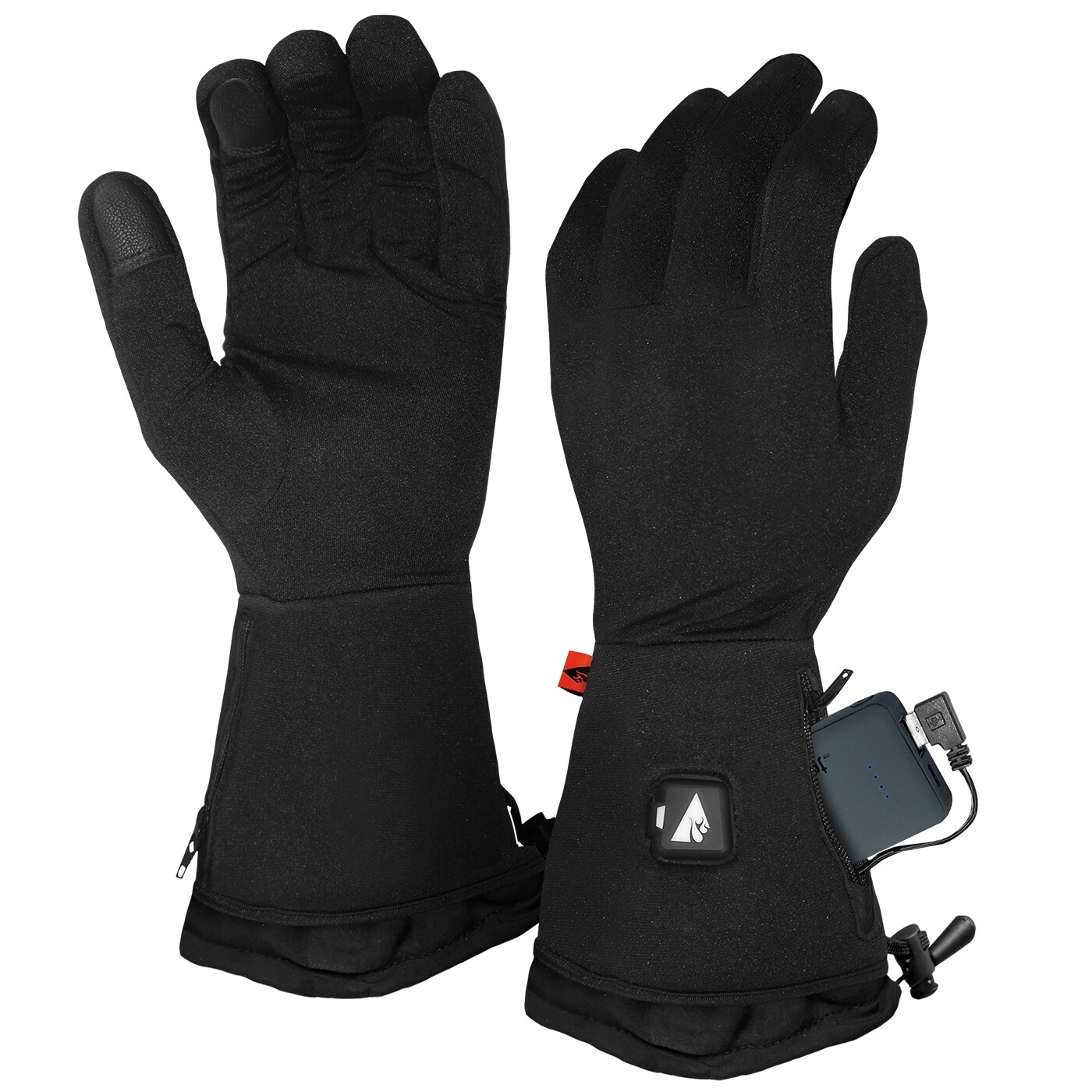 Guantes para clima frío de poliéster negro grande/X-grande ActionHeat AH-GL-5V-1-M-L-XL