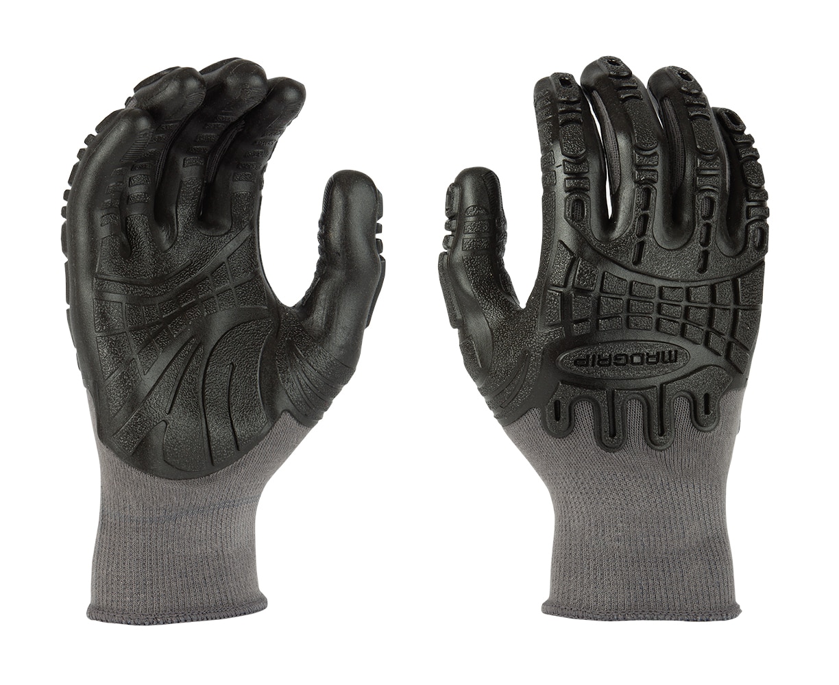 Guantes para jardinería de goma negra MadGrip 1 par - Grande 0MG10F5-GREYBLACK-XL