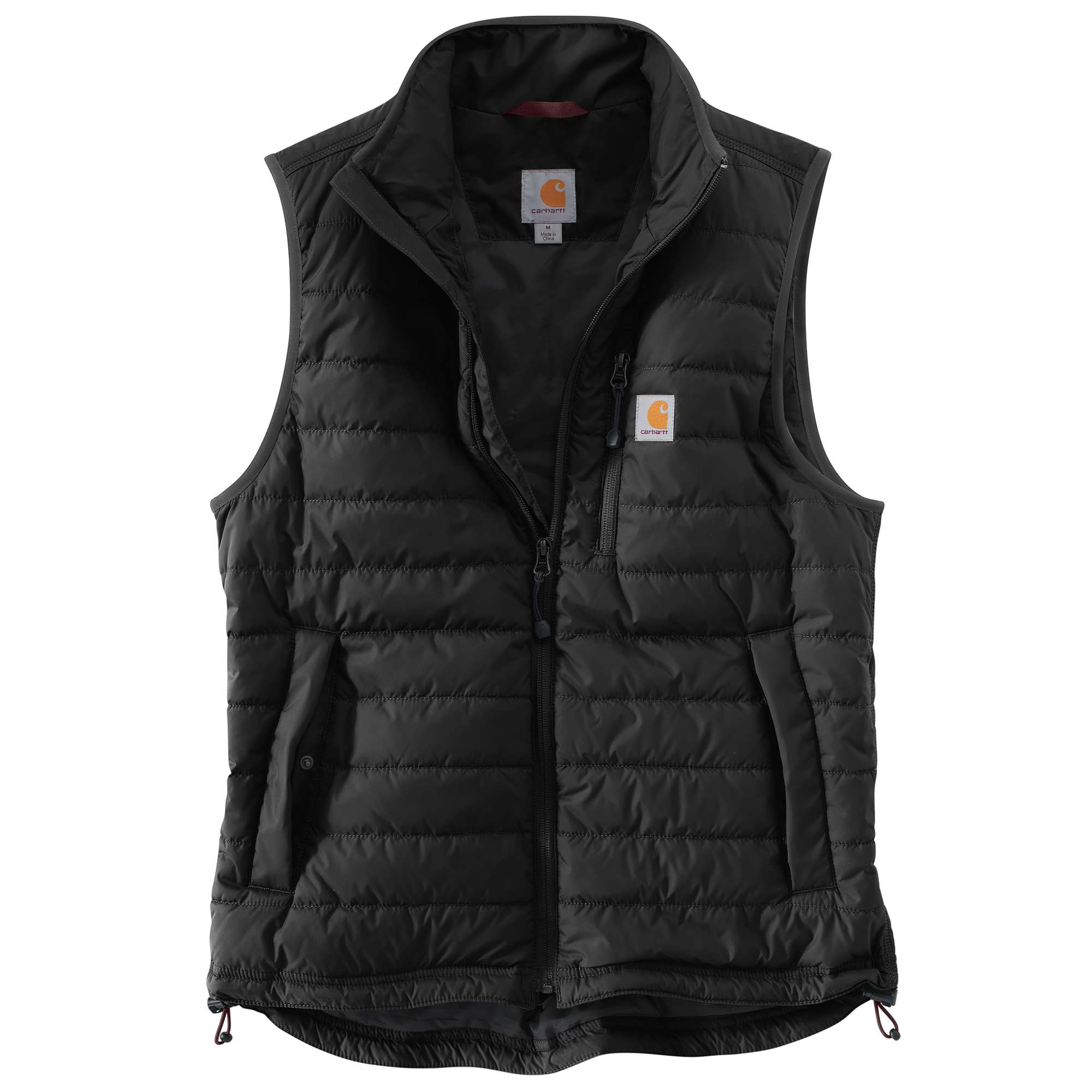 Chaleco Acolchado de Nylon Negro Carhartt para Hombre Talla Grande 102286-001LREG