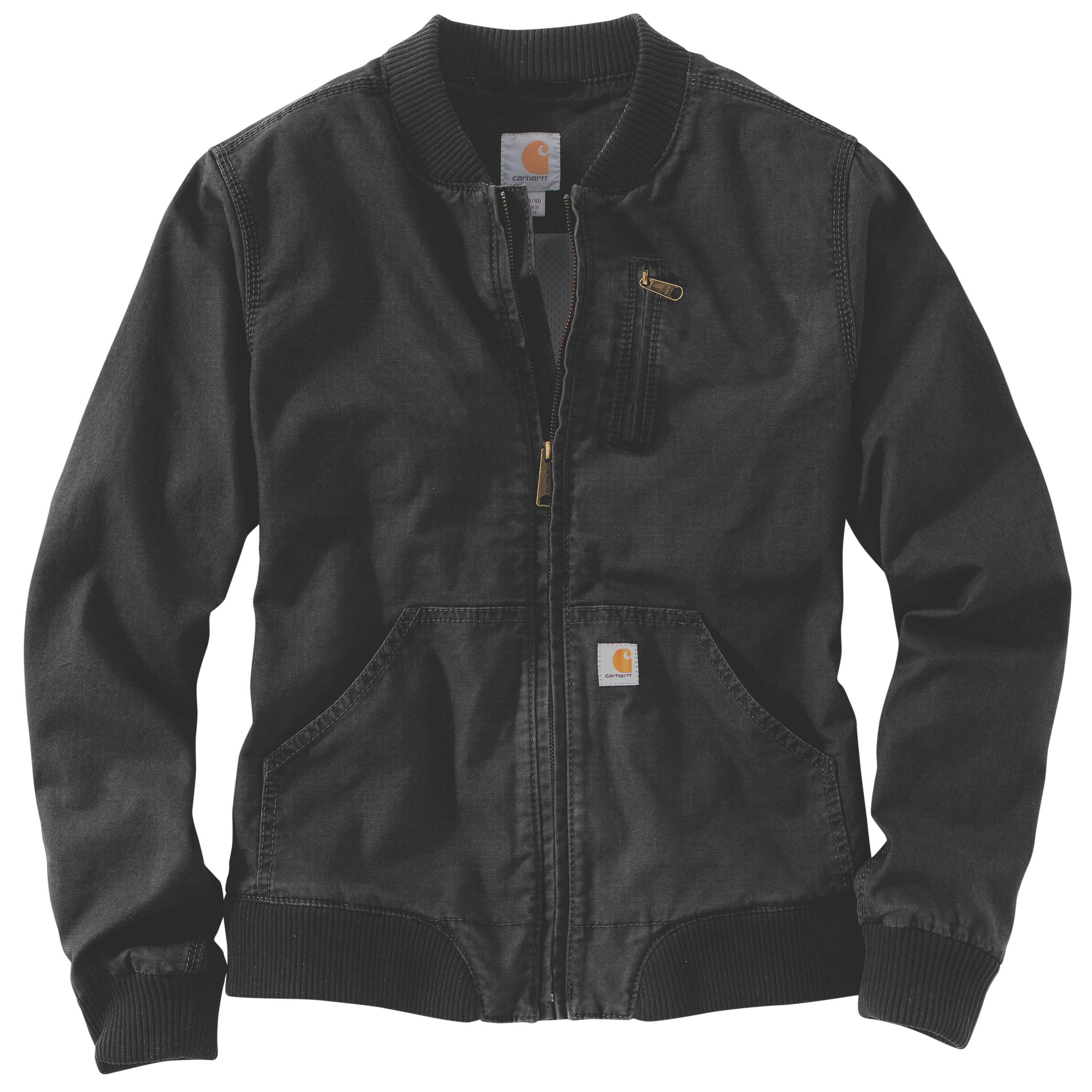 Chamarra de Trabajo de Lona de Peso Mediano en Color Negro para Mujer Carhartt (Talla Chica) 102524-001SREG