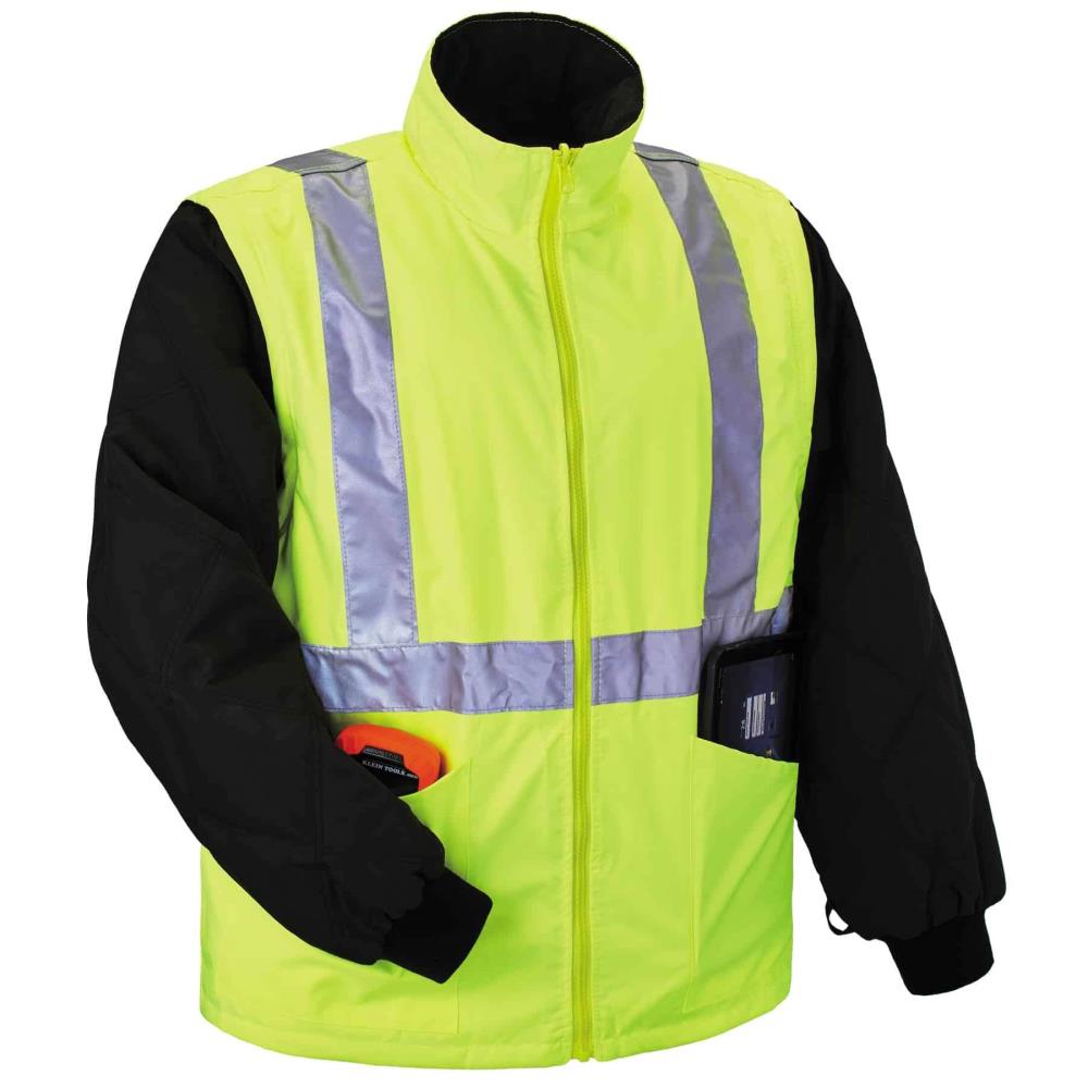 Chamarra de trabajo aislada con capucha GloWear para adulto unisex en color verde limón (5XL) 24389